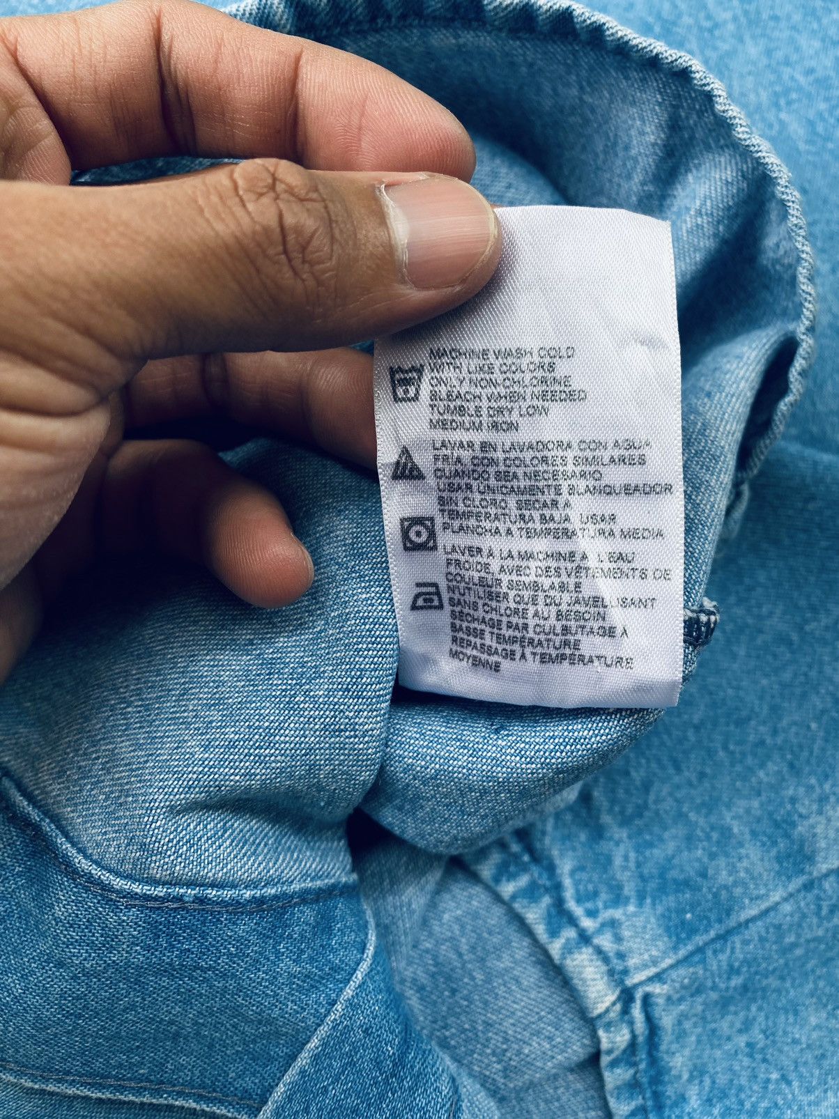 Dickies Vintage Dickies Distressed Denim Shirt Size US L / EU 52-54 / 3 - 8 Thumbnail