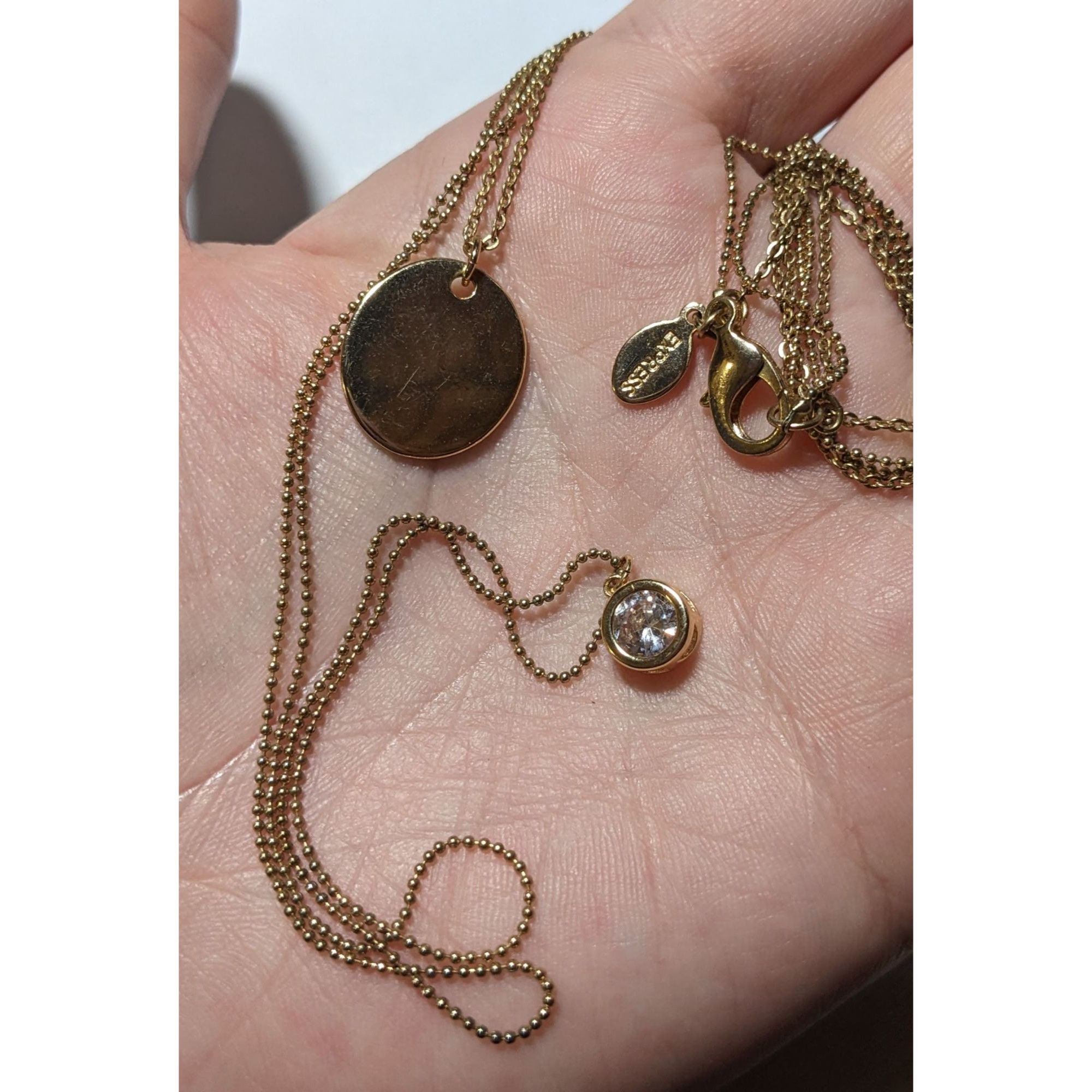 Express Express Multistrand Dainty Chain Pendant Necklace Size ONE SIZE - 5 Thumbnail