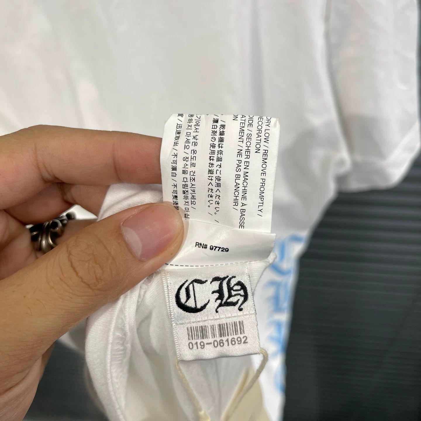 Chrome Hearts Chrome Hearts White XL SS Side Blue Sanskrit 99 New Size US XL / EU 56 / 4 - 8 Thumbnail