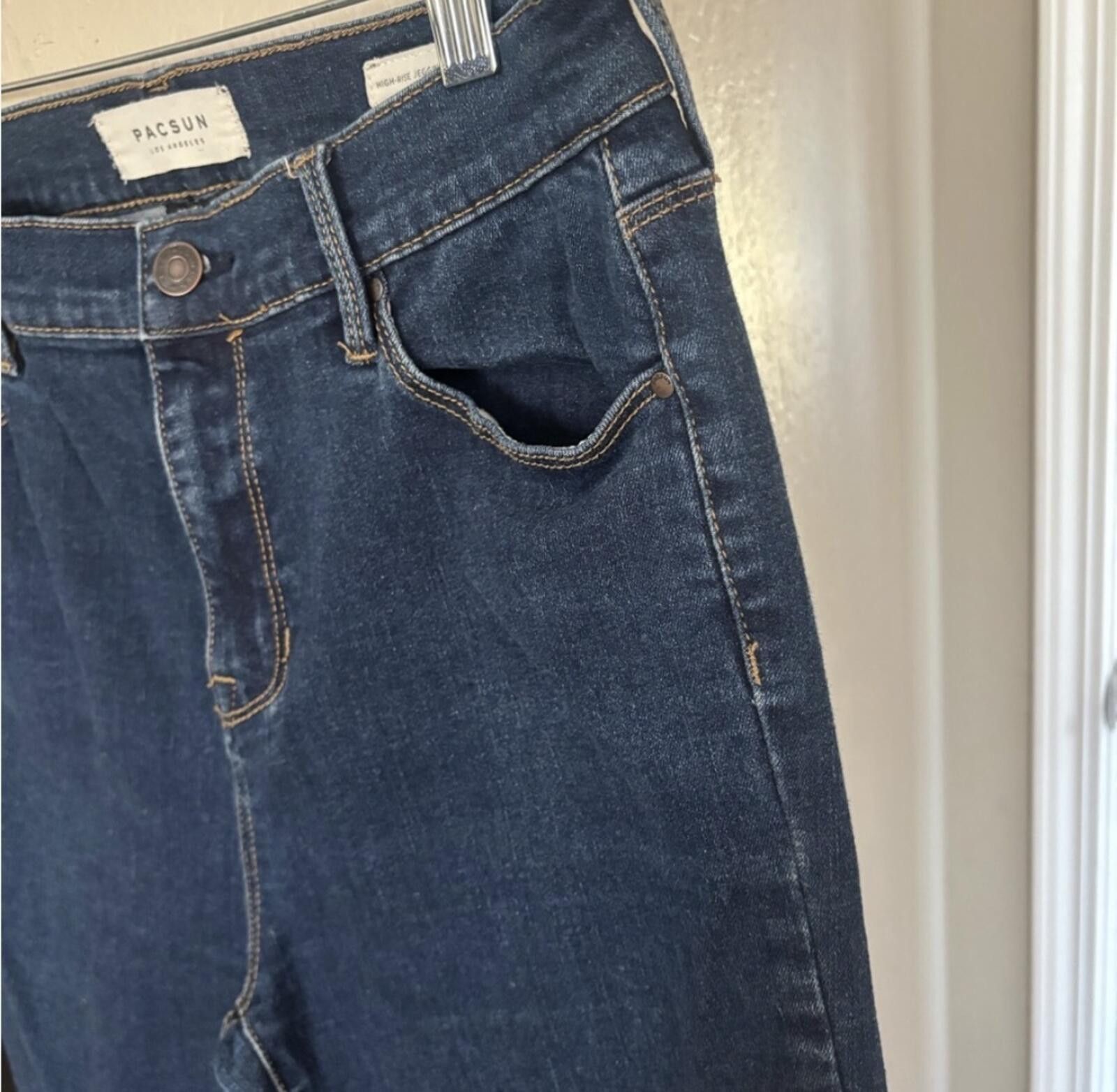 Pacsun (PACSUN) Women's super stretch high rise Blue Jeans Size 28" / US 6 / IT 42 - 4 Thumbnail