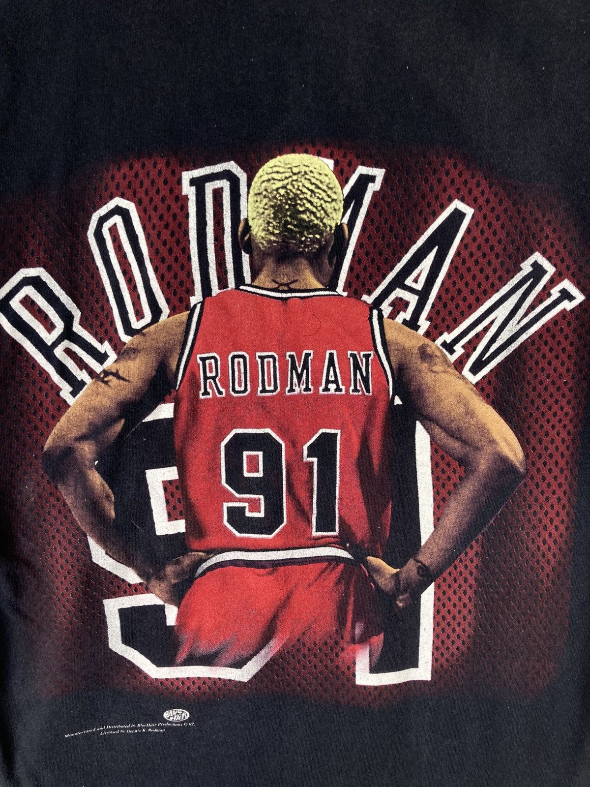 Vintage Vintage 90s Dennis Rodman Nba Rap Tees Murina Usa T-Shirt Size US M / EU 48-50 / 2 - 5 Thumbnail