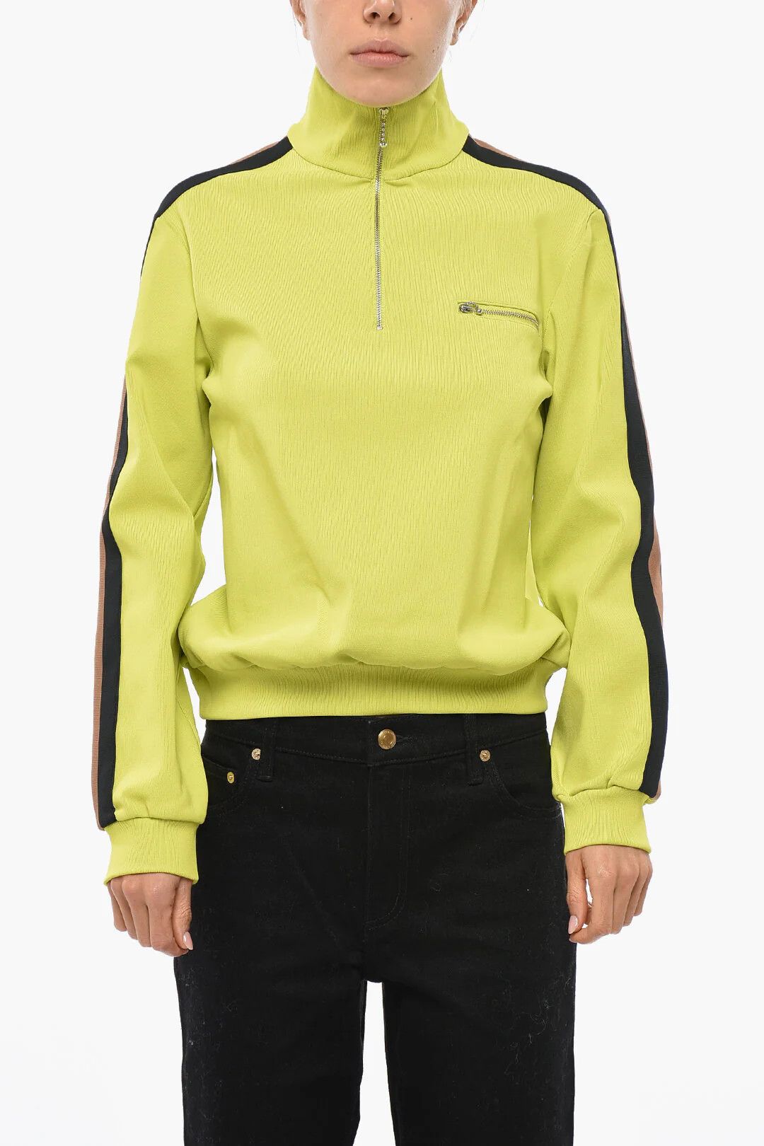 Tory Burch og1mm0426 Nylon Sweatshirt in Yellow Size M / US 6-8 / IT 42-44 - 1 Thumbnail