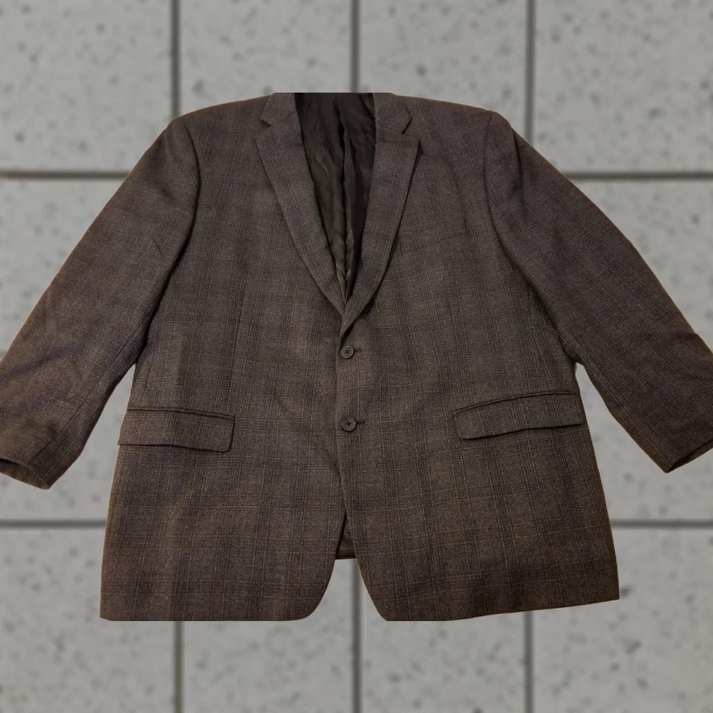 Calvin Klein Calvin Klein Jacket Mens 50 Gray Wool Blazer 50R Grey Size 50R - 1 Thumbnail