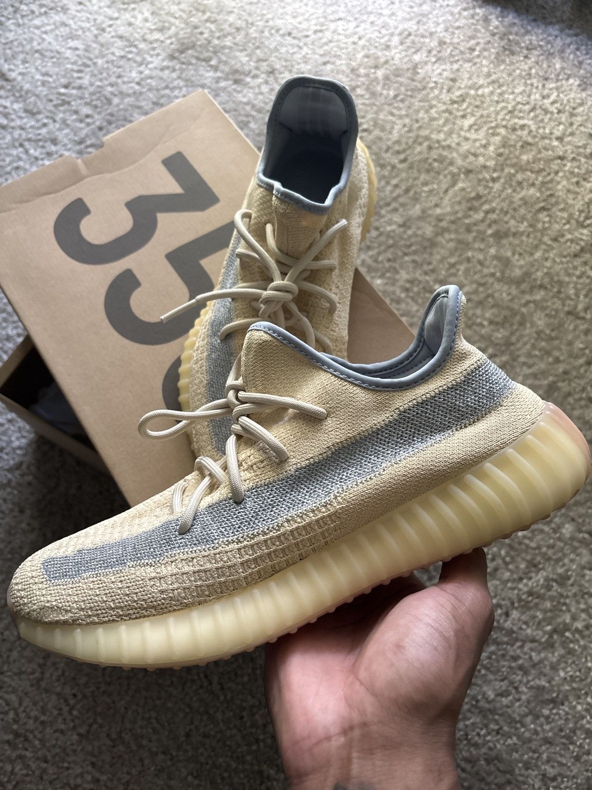 Yeezy Adidas Yeezy Boost 350 V2 Linen Size US 11 / EU 44 - 1 Thumbnail