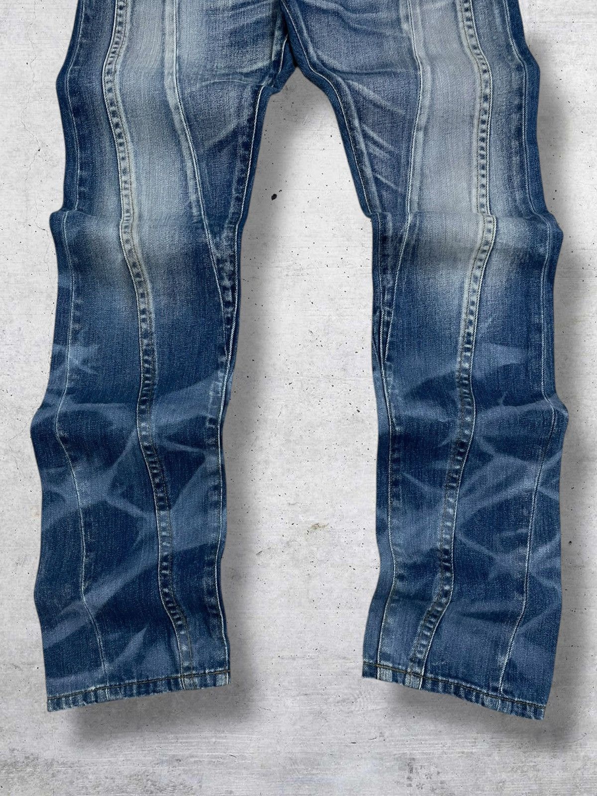 Schlussel VINTAGE SCHLUSSEL 1990S JAPAN DESIGNER ARTWORK LAYERED DENIM Size US 31 - 3 Thumbnail