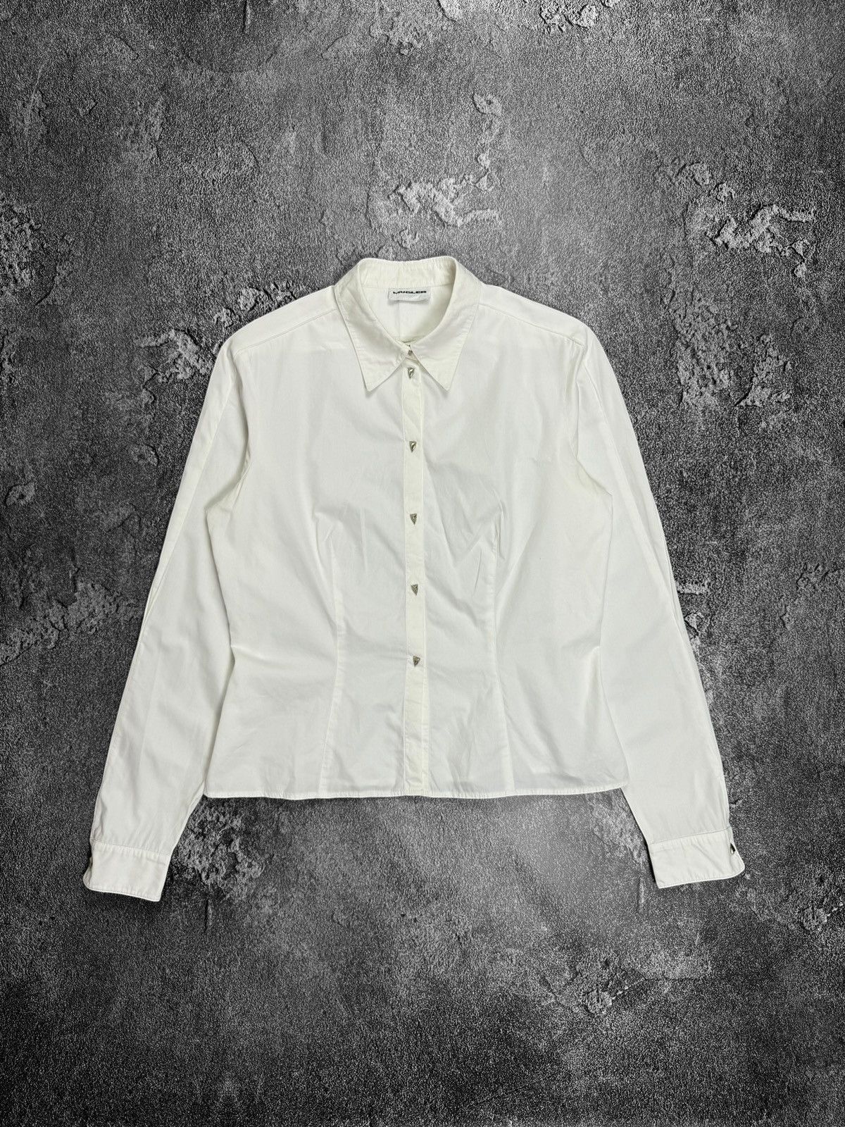 Mugler Mugler VNTG Button Logo Star Logo Y2K Shirt Size L / US 10 / IT 46 - 2 Thumbnail