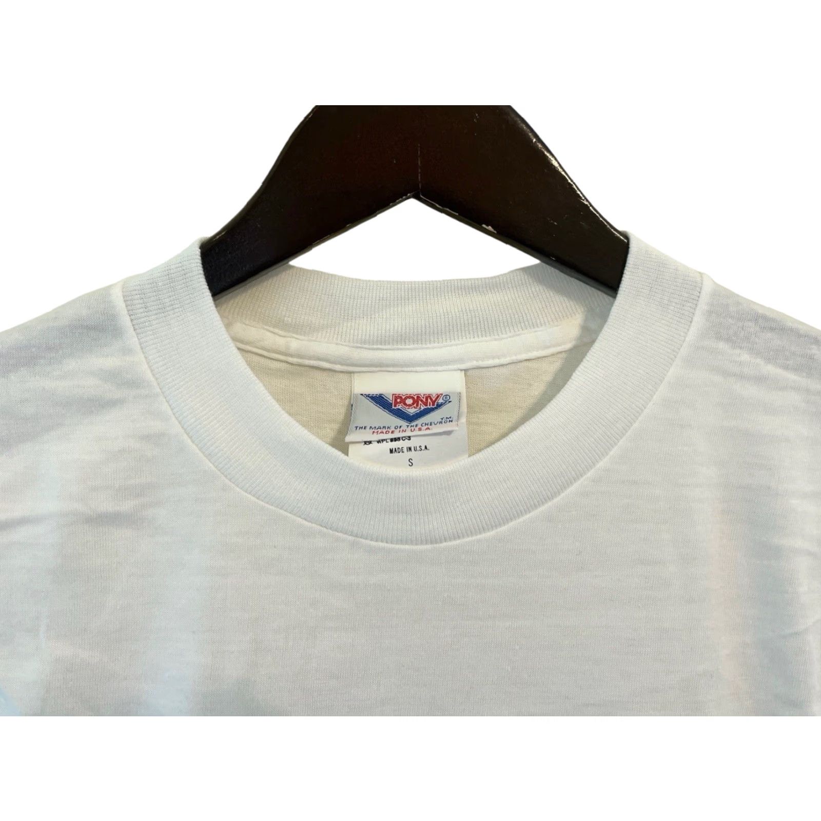 PONY VINTAGE PONY T-Shirt Mens Small 90s White Deadstock NWT Made in USA Lined Cotton Blend Crew Neck Graphic Size US S / EU 44-46 / 1 - 4 Thumbnail
