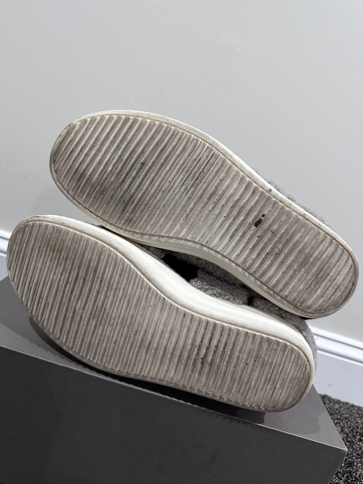 Rick Owens Rick Owens Strobe Shearling Pearl Zebra Ramone High Sneaker Size US 10 / EU 43 - 11 Thumbnail
