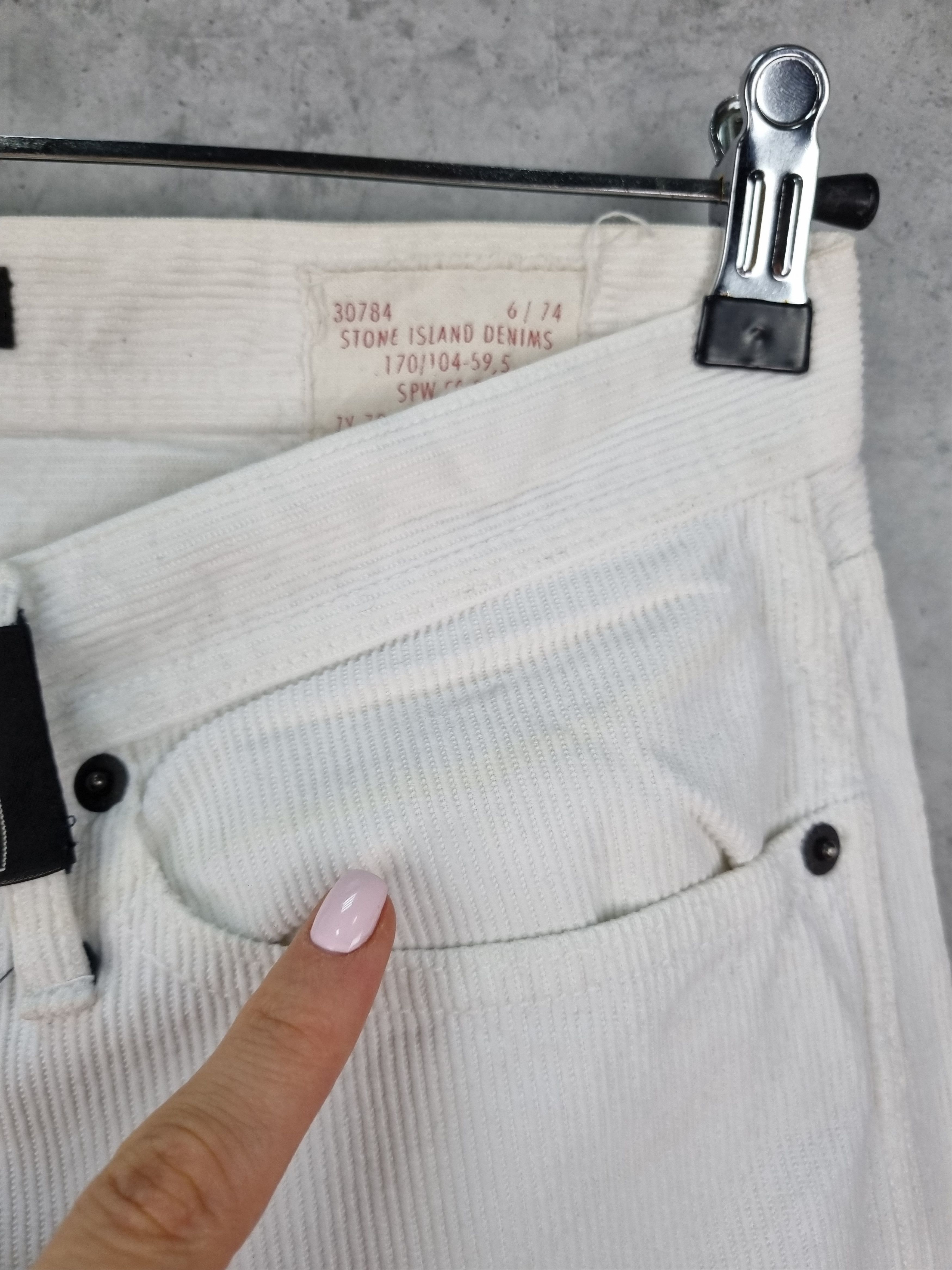Stone Island × Vintage Dirty Corduroy Stone Island White Slim Fit Pants Size US 31 - 14 Thumbnail