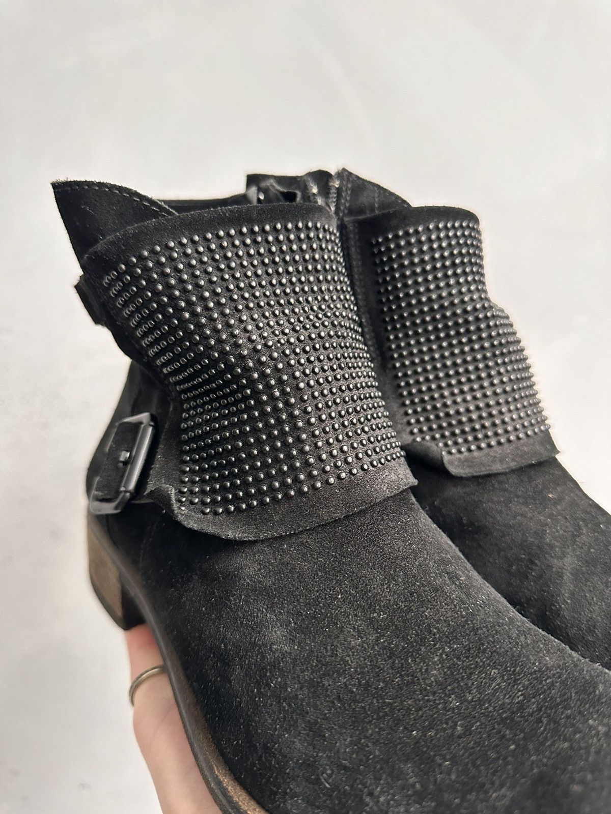 A.S.98 Leather Vintage New Rock Metal Zip AS 99 Bikkembergs Japan Size US 7 / EU 40 - 4 Thumbnail