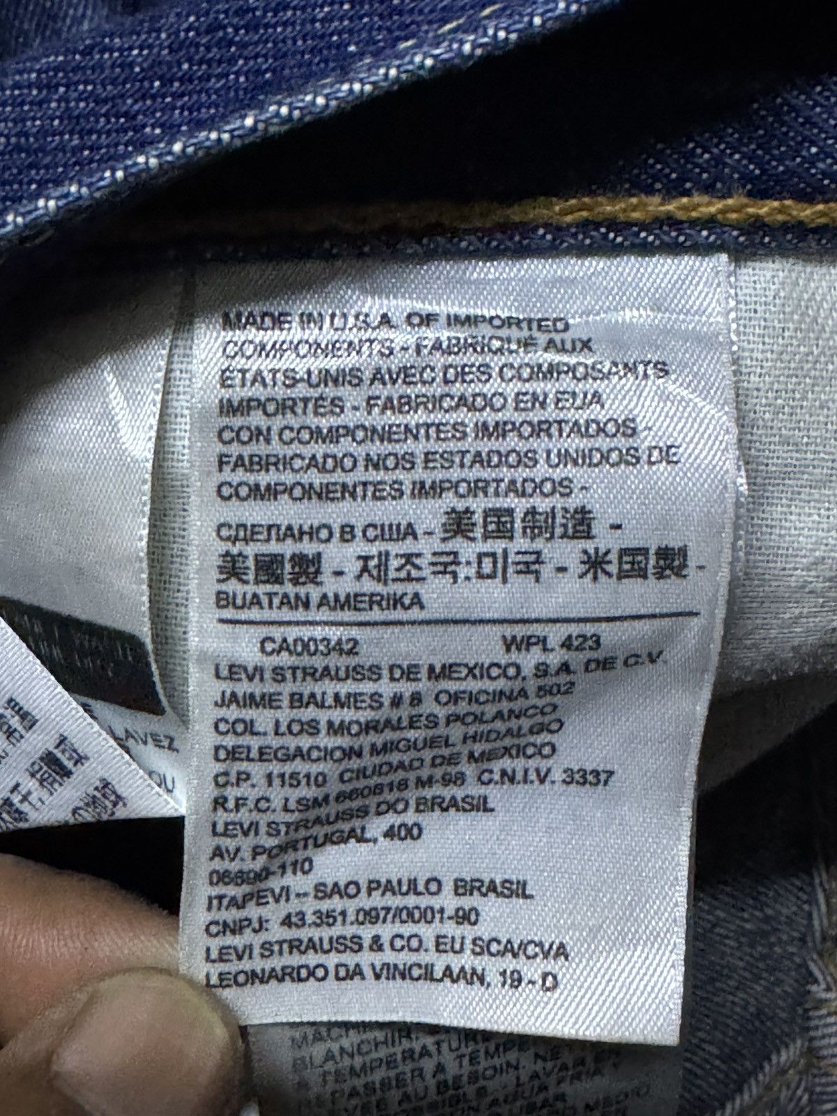 Levi's Vintage Levis 505 White Oak Cone Denim Blue Straight Jeans Size US 33 - 18 Thumbnail
