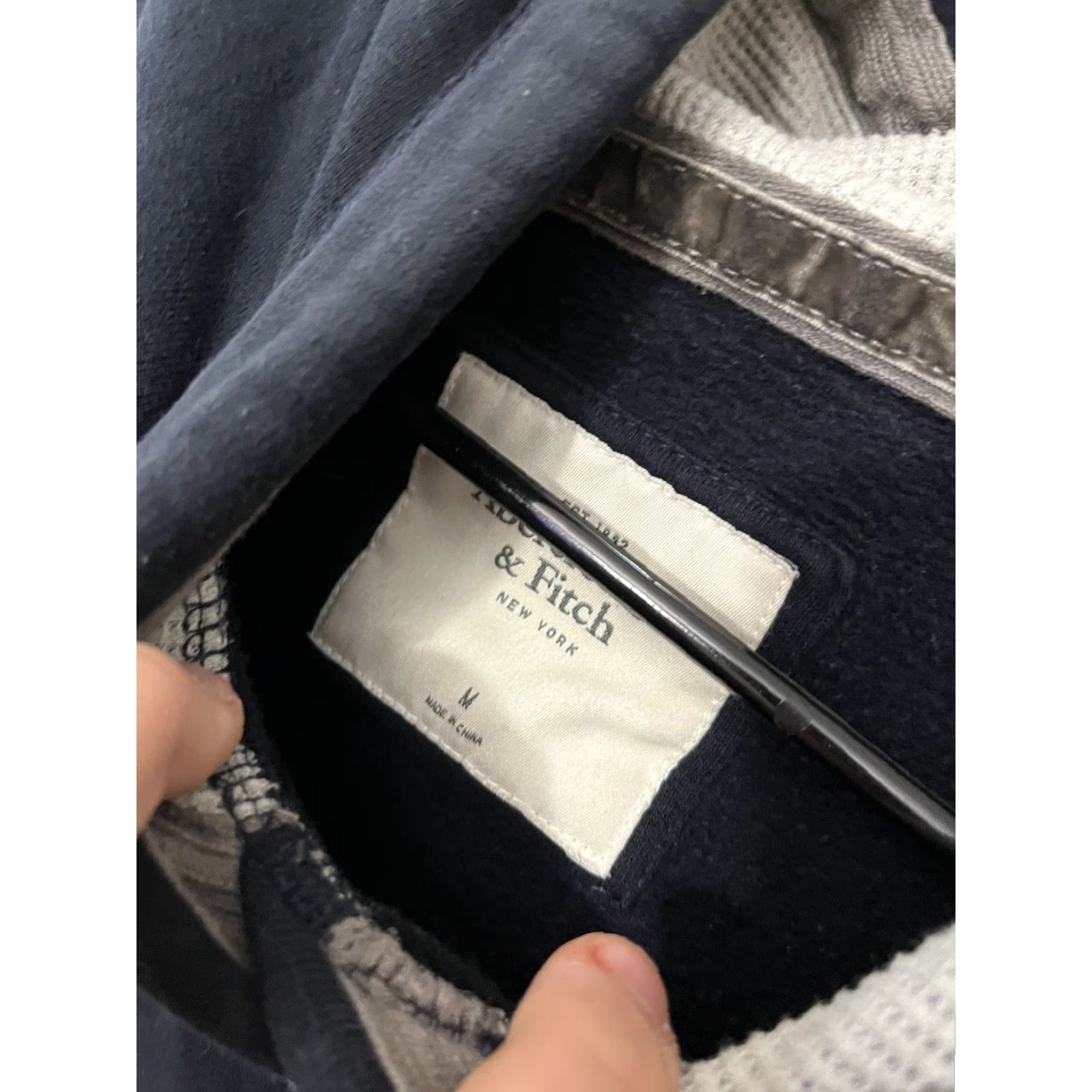 Abercrombie & Fitch VINTAGE Abercrombie & Fitch Sweater Womens Medium Pullover Hoodie Casual Blue Knit Fall Winter Girls Size M / US 6-8 / IT 42-44 - 3 Thumbnail