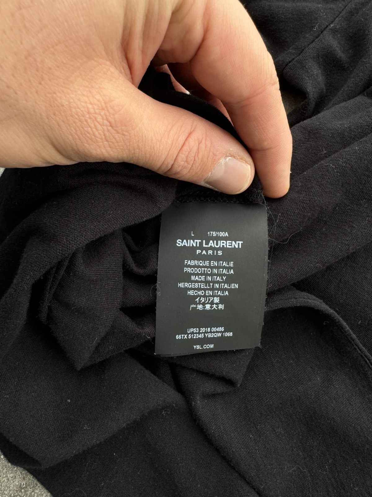 Designer × Saint Laurent Paris × Yves Saint Laurent Saint Laurent Paris neon Logo tee Size US L / EU 52-54 / 3 - 6 Thumbnail