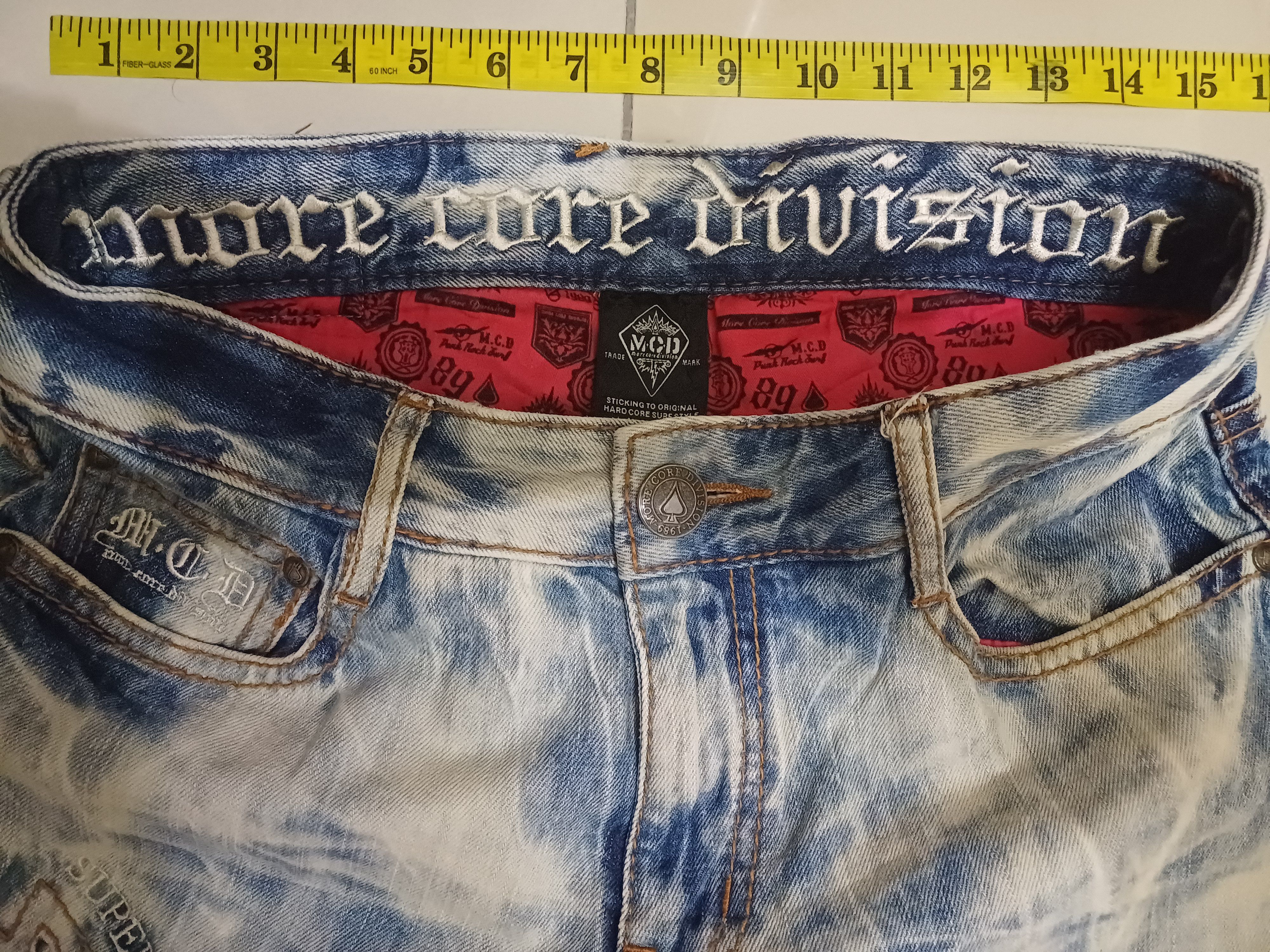 Seditionaries Crazy acid wash jeans Punk Goth Distressed MCD Jeans Size US 30 / EU 46 - 5 Thumbnail