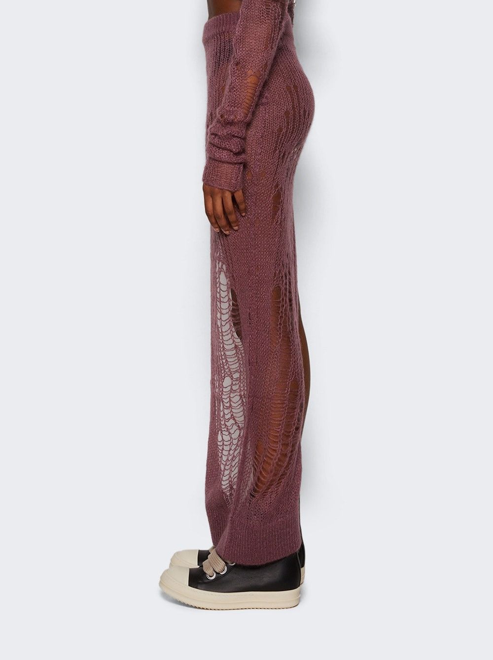 Rick Owens o1y0126 Maxi Skirt in Mauve Size 27" / US 4 / IT 40 - 3 Thumbnail