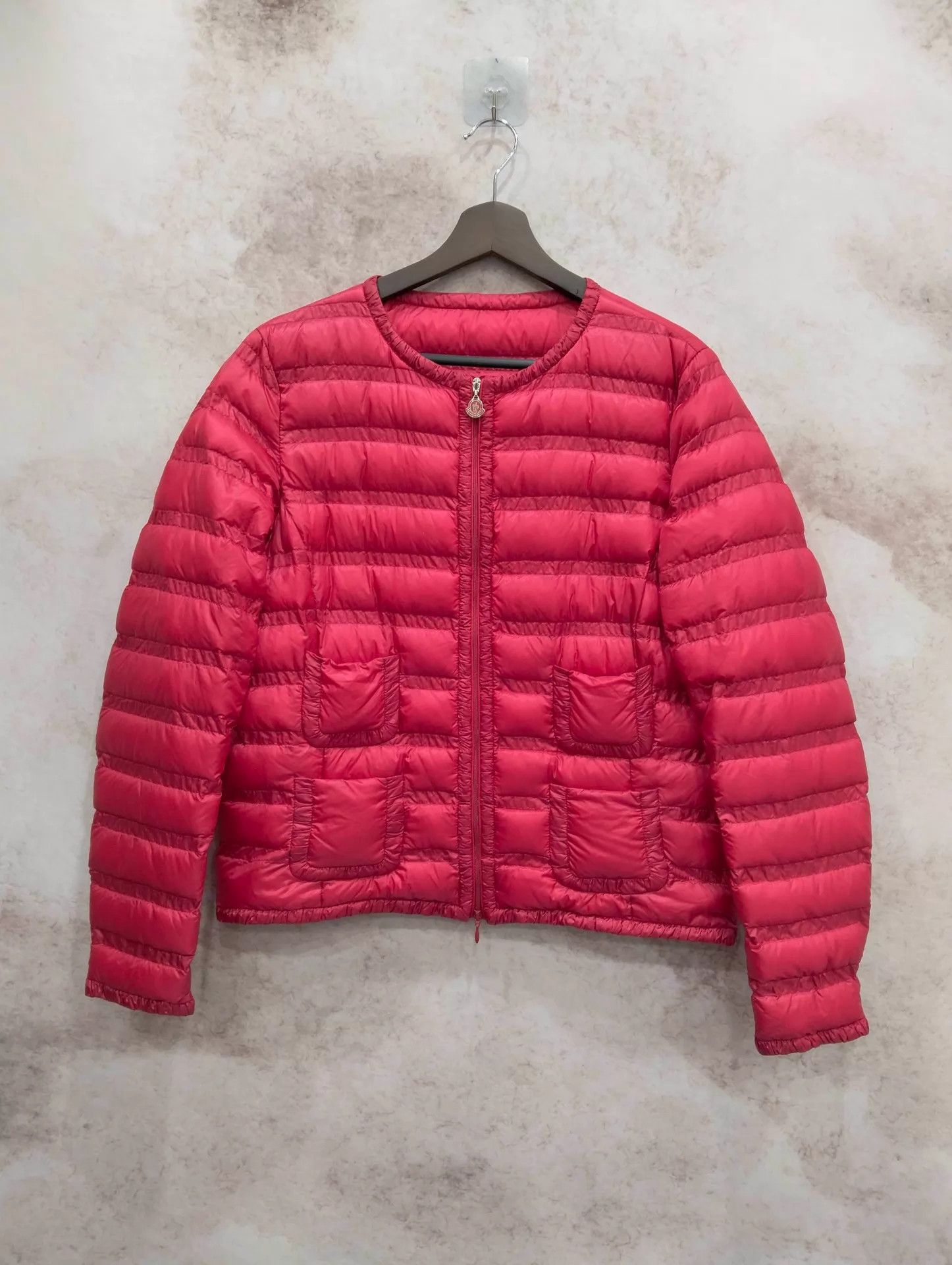 Moncler Moncler Red Multi-Pocket Lightweight Puffer Jacket Size 3 Size L / US 10 / IT 46 - 1 Thumbnail