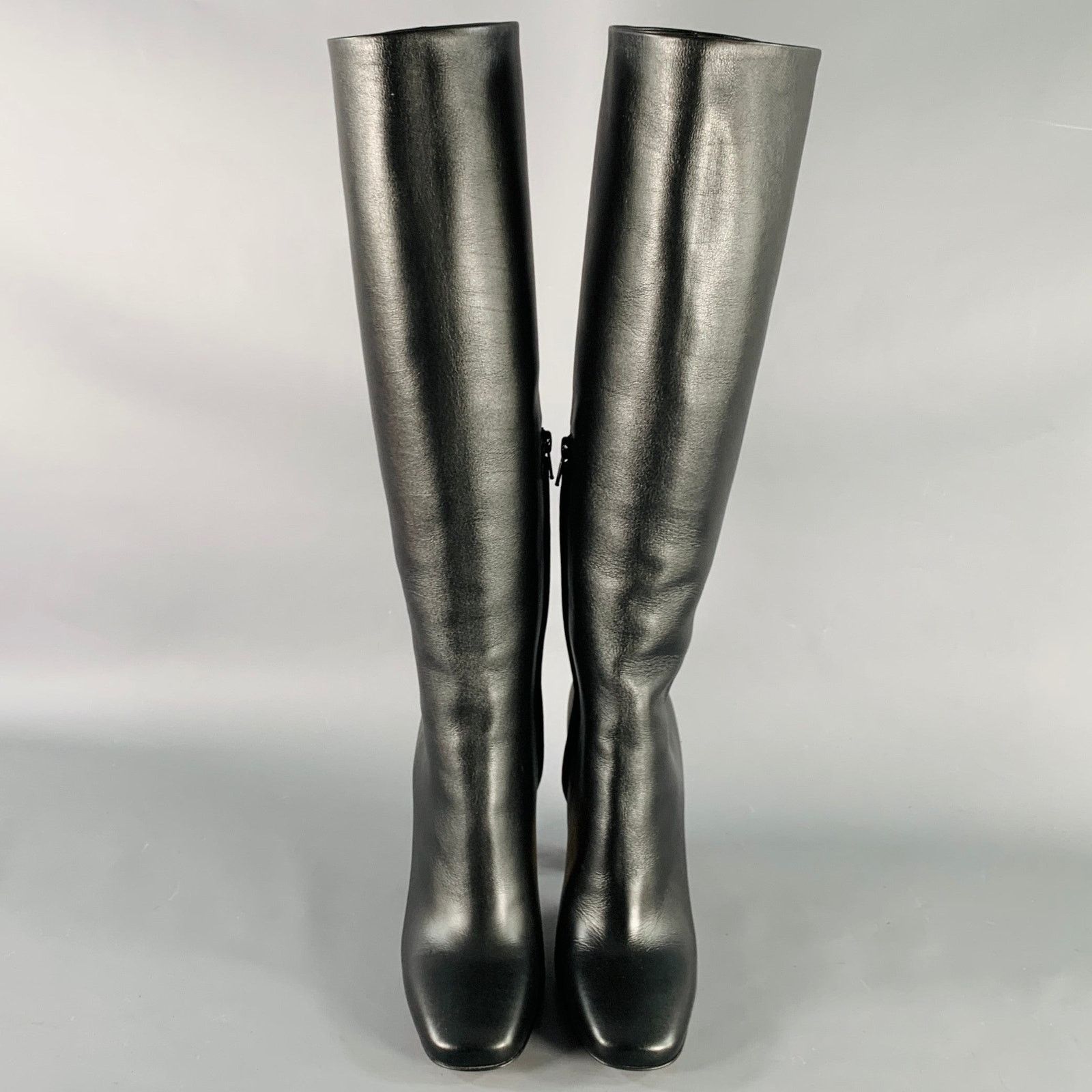 Bottega Veneta BOTTEGA VENETA Fall 2022 8 Black Leather Side Zipper Boots Size US 8 / IT 38 - 4 Thumbnail