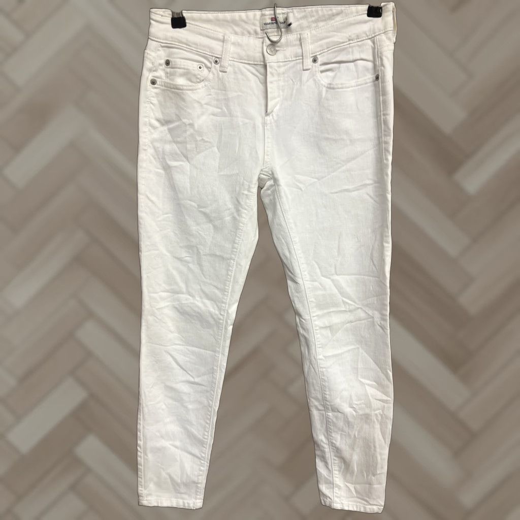 Vineyard Vines Womens Vineyard Vines White Denim Jeans Size 4 Size 27" / US 4 / IT 40 - 1 Thumbnail
