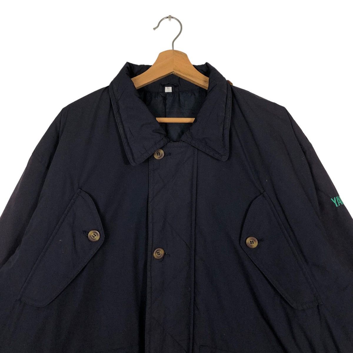 Japanese Brand 🔥90’s Rare Design Light Puffer Down Jacket Yamaha Big Logo Size US L / EU 52-54 / 3 - 3 Thumbnail