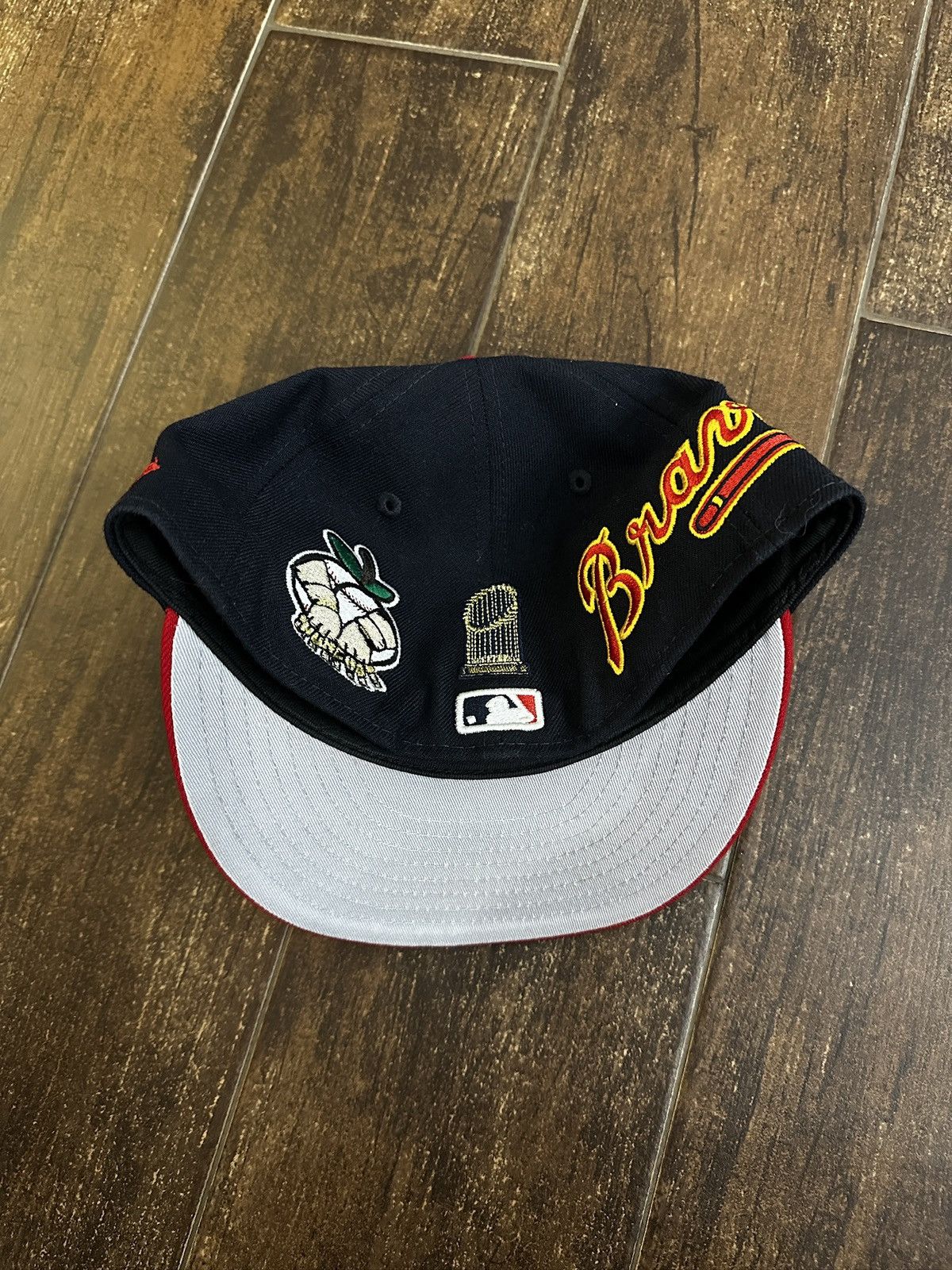 MLB Atlanta Braves Quavo Huncho 1995 World Series Fitted 7 3/8 Size ONE SIZE - 3 Thumbnail
