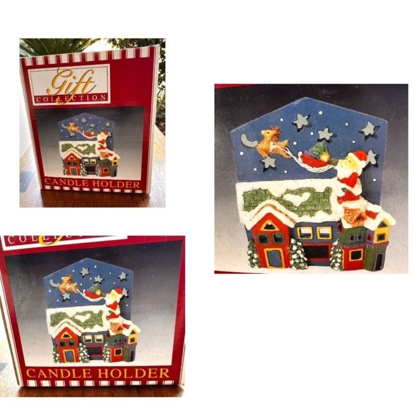 Vintage VTG Gift Collection Candle Holder New Christmas Rudolph Rein Size ONE SIZE - 6 Thumbnail