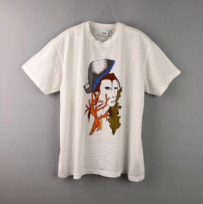 Burberry Burberry Graphic Print White Cotton T-Shirt Size US XS / EU 42 / 0 - 1 Thumbnail