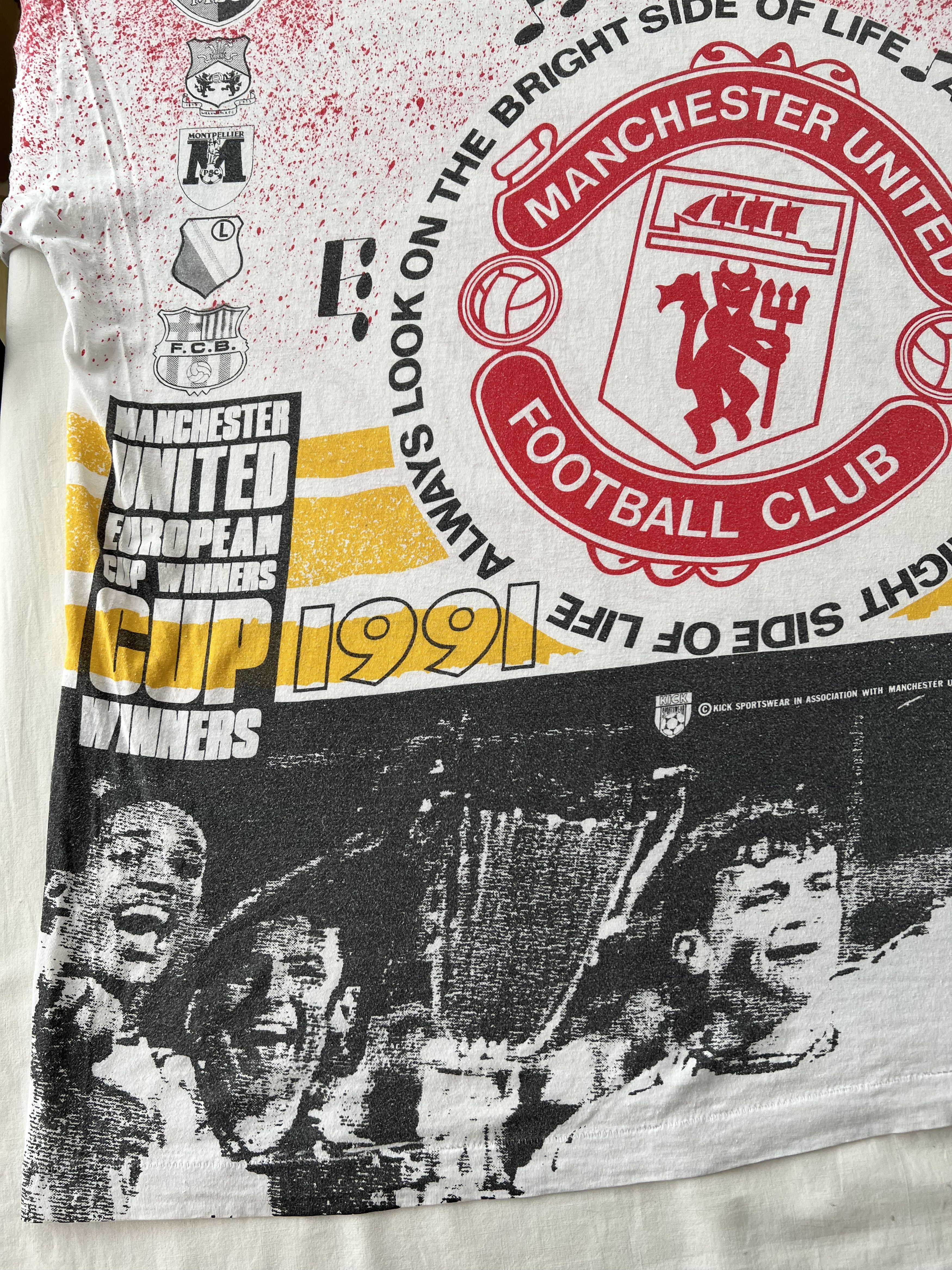 Vintage Vintage 1991 Manchester United Football Club AOP T-shirt Size US XXL / EU 58 / 5 - 13 Thumbnail