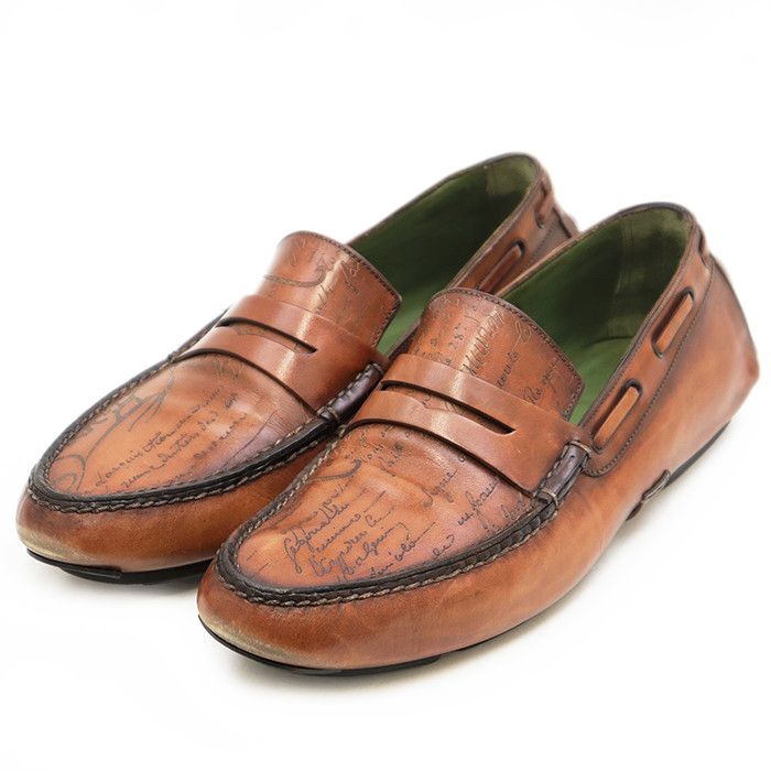 Berluti Berluti Berluti Calligraphy Leather Loafers Leather Shoes DUTY FREE for USA Size ONE SIZE - 1 Thumbnail