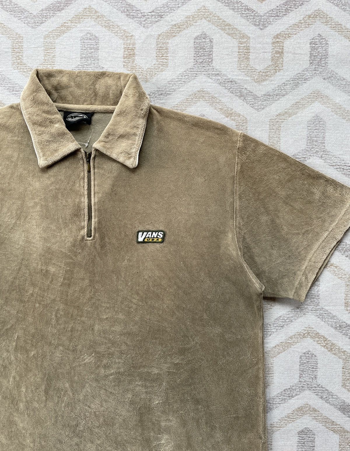 Vans Vintage Vans Half Zipper Polo Fleece Size US L / EU 52-54 / 3 - 1 Thumbnail