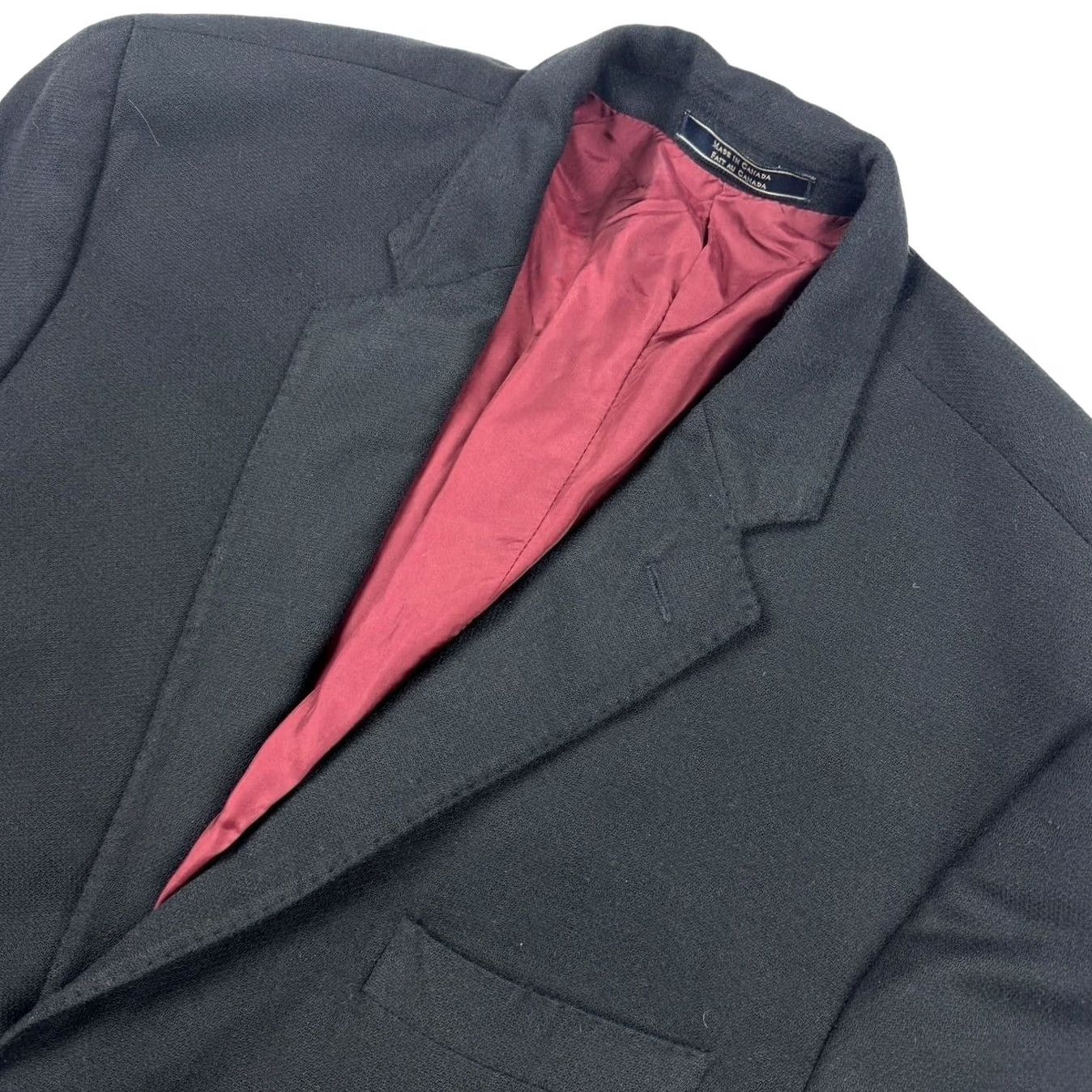 Vintage Arnold Brant Loro Piana Wool Knit Unstructured Jacket Black 46R Mens Suit Jacket 2-Button Notch Lapel Regular 46R Size 46R - 2 Thumbnail