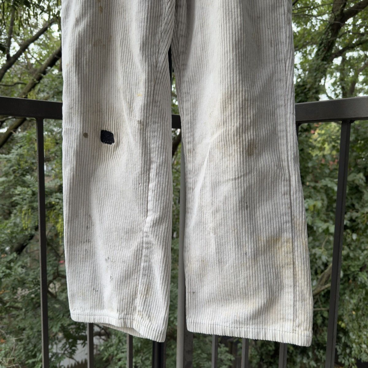 Vintage Thrashed Faded Distressed Corduroy Pants ERD Grunge Biker Size US 32 / EU 48 - 6 Thumbnail