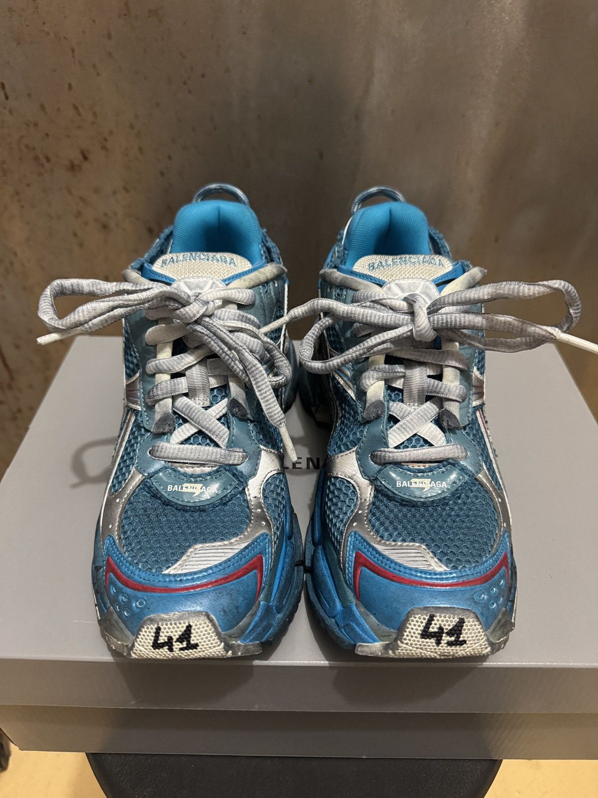 Balenciaga Balenciaga Runner - Marathon Blue/Silver Size US 8 / EU 41 - 4 Thumbnail