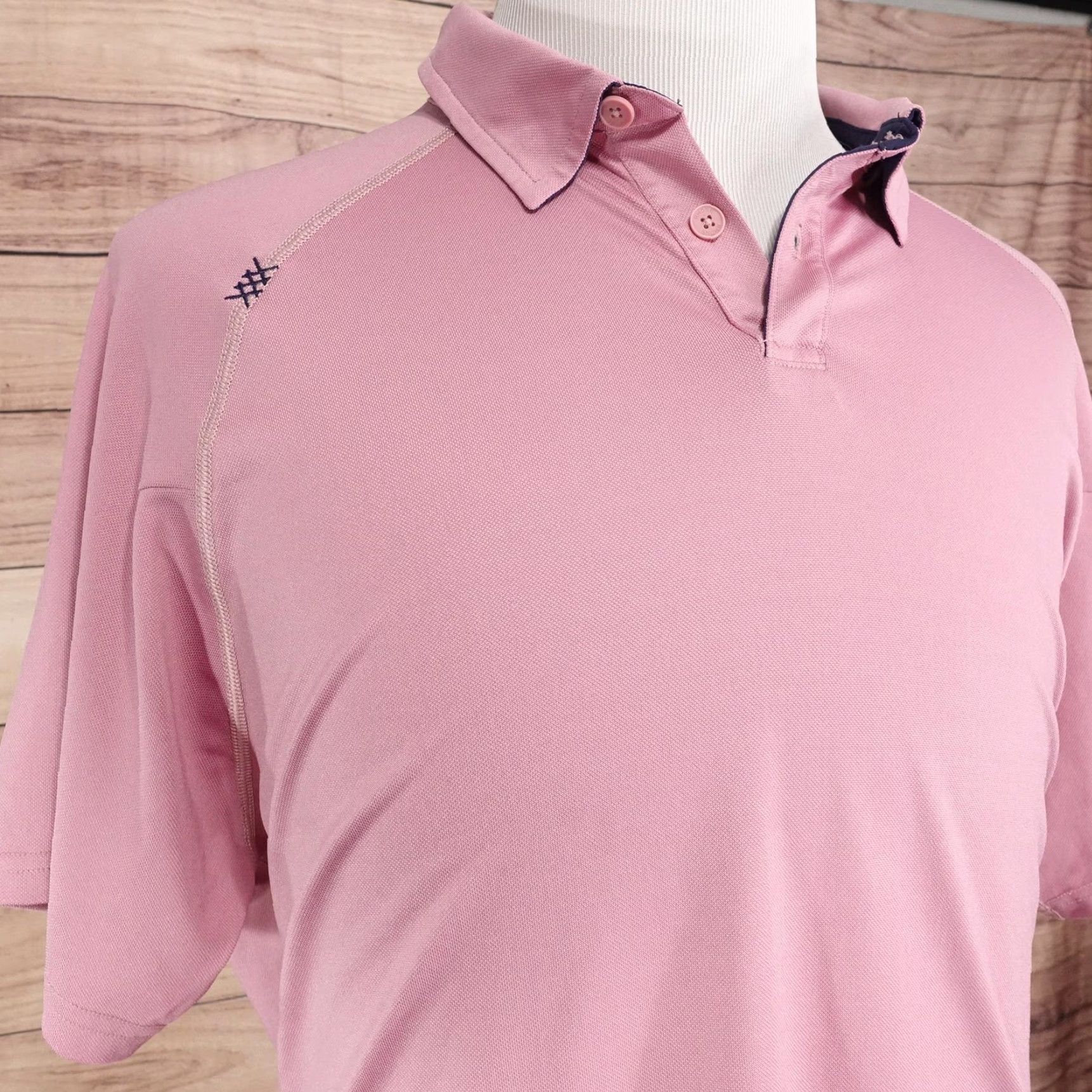 Rhone Rhone Polo Shirt Mens 2XL Pink Stretch Performance Tagless Knit Golf Casual Shirt Size US XXL / EU 58 / 5 - 3 Thumbnail