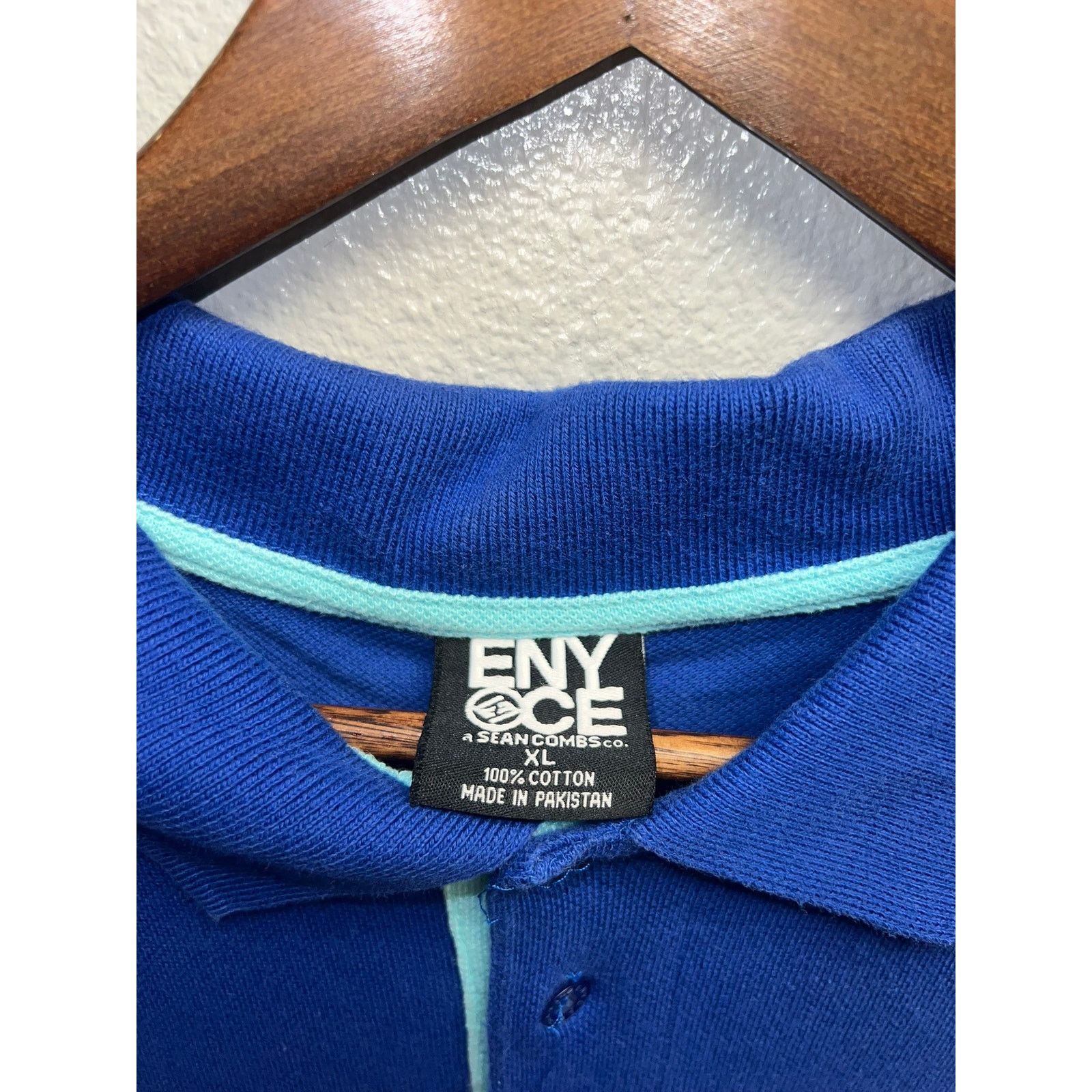 Enyce Y2K Enyce Blue Polo Shirt Diddy Combs Company 2000s XL Size US XL / EU 56 / 4 - 6 Thumbnail