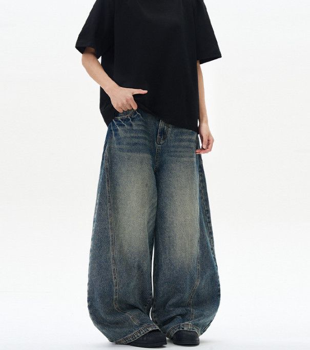 Vintage Street distressed American lightning baggy scimitar jeans Size US 32 / EU 48 - 1 Thumbnail