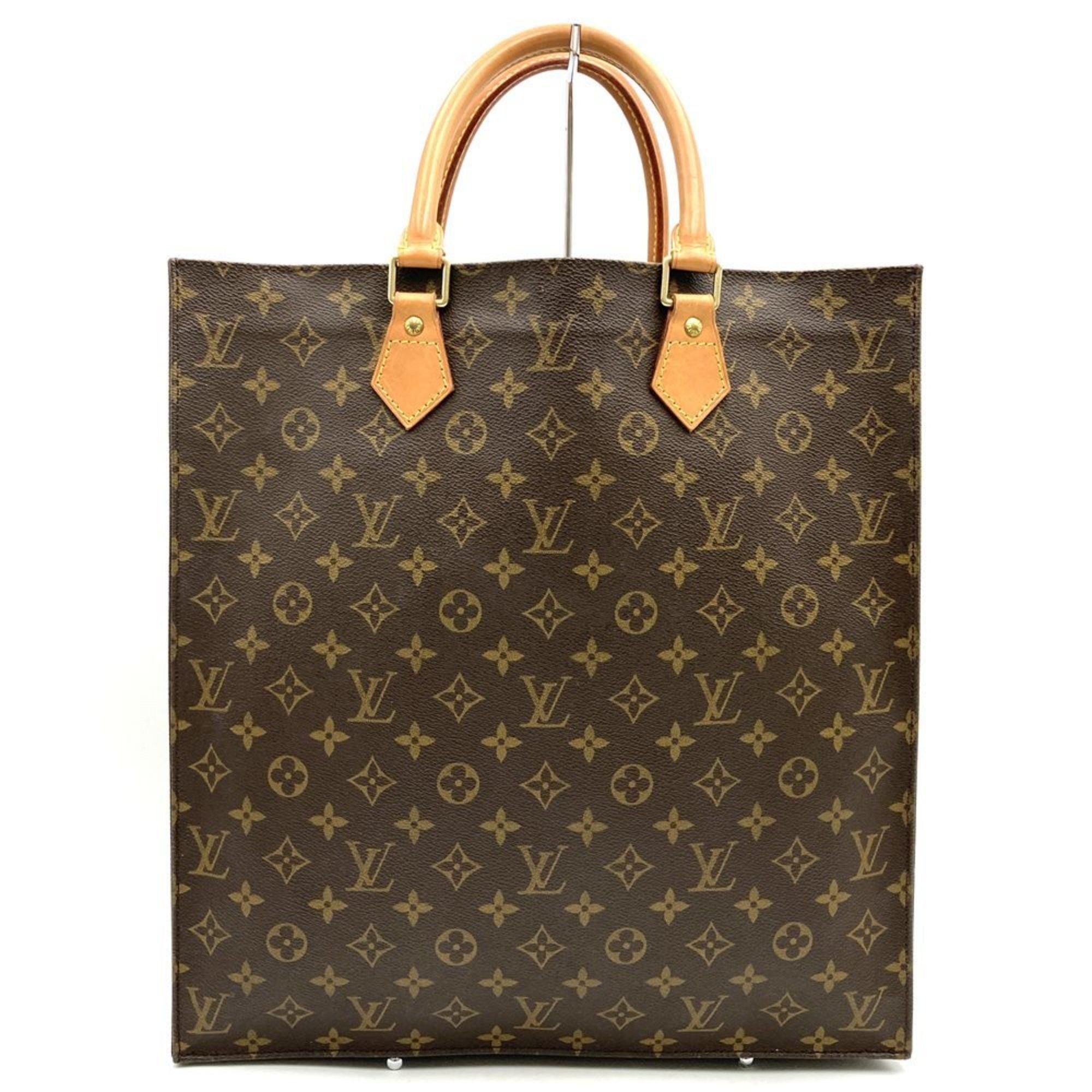 Louis Vuitton M51140 Sac Plat Handbag Tote Bag Brown Monogram Canvas Women's