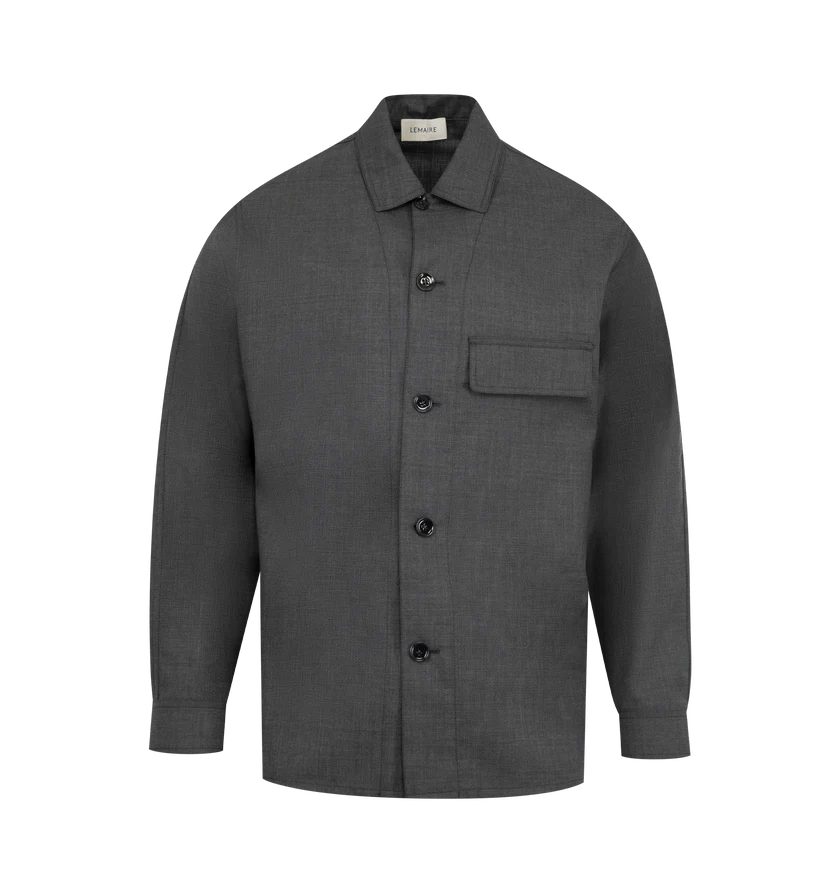 o1h1sh11225 Light Tailored Overshirt in Dark Grey
