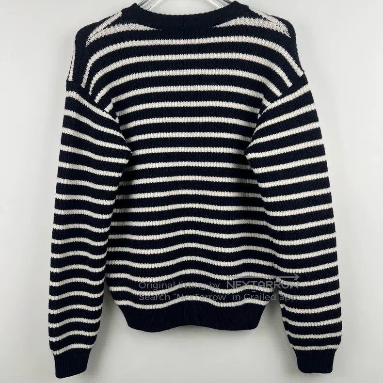 Balenciaga Balenciaga Chest Embroidered Logo Striped Sweater Size US L / EU 52-54 / 3 - 3 Thumbnail