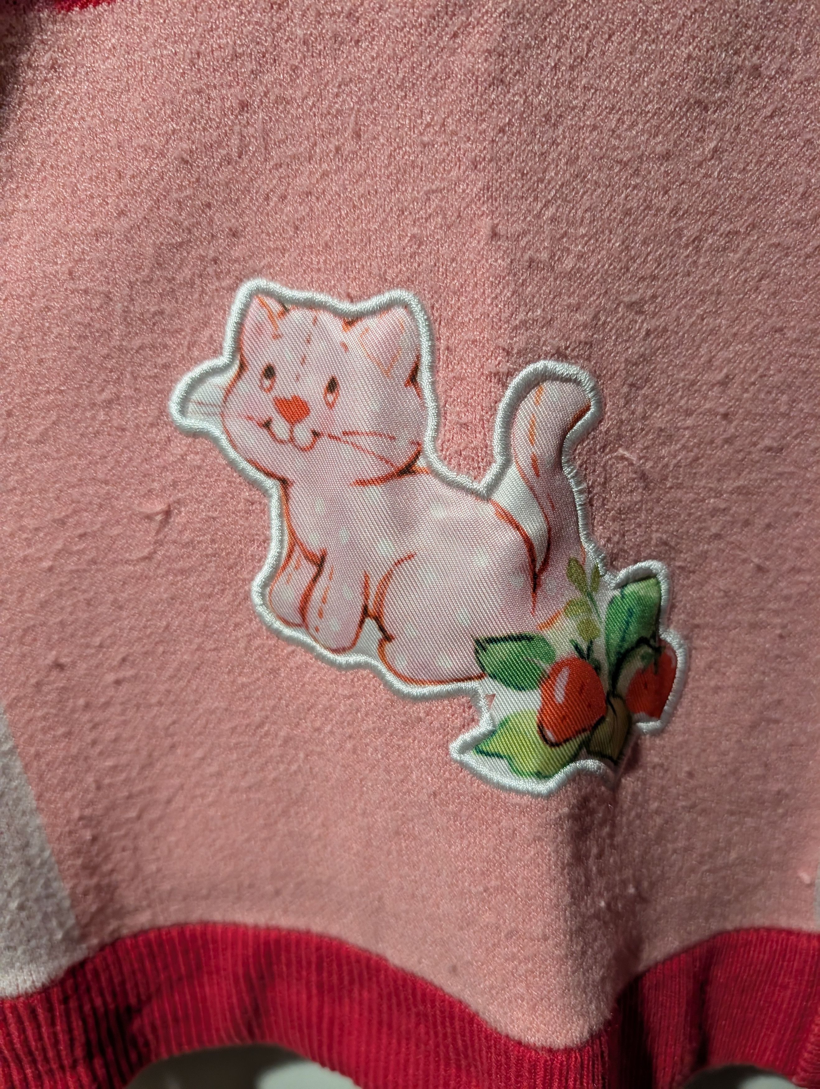 Strawberry Strawberry Shortcake Cardigan Sweater Pink Gingham Patchwork Size L / US 10 / IT 46 - 4 Thumbnail