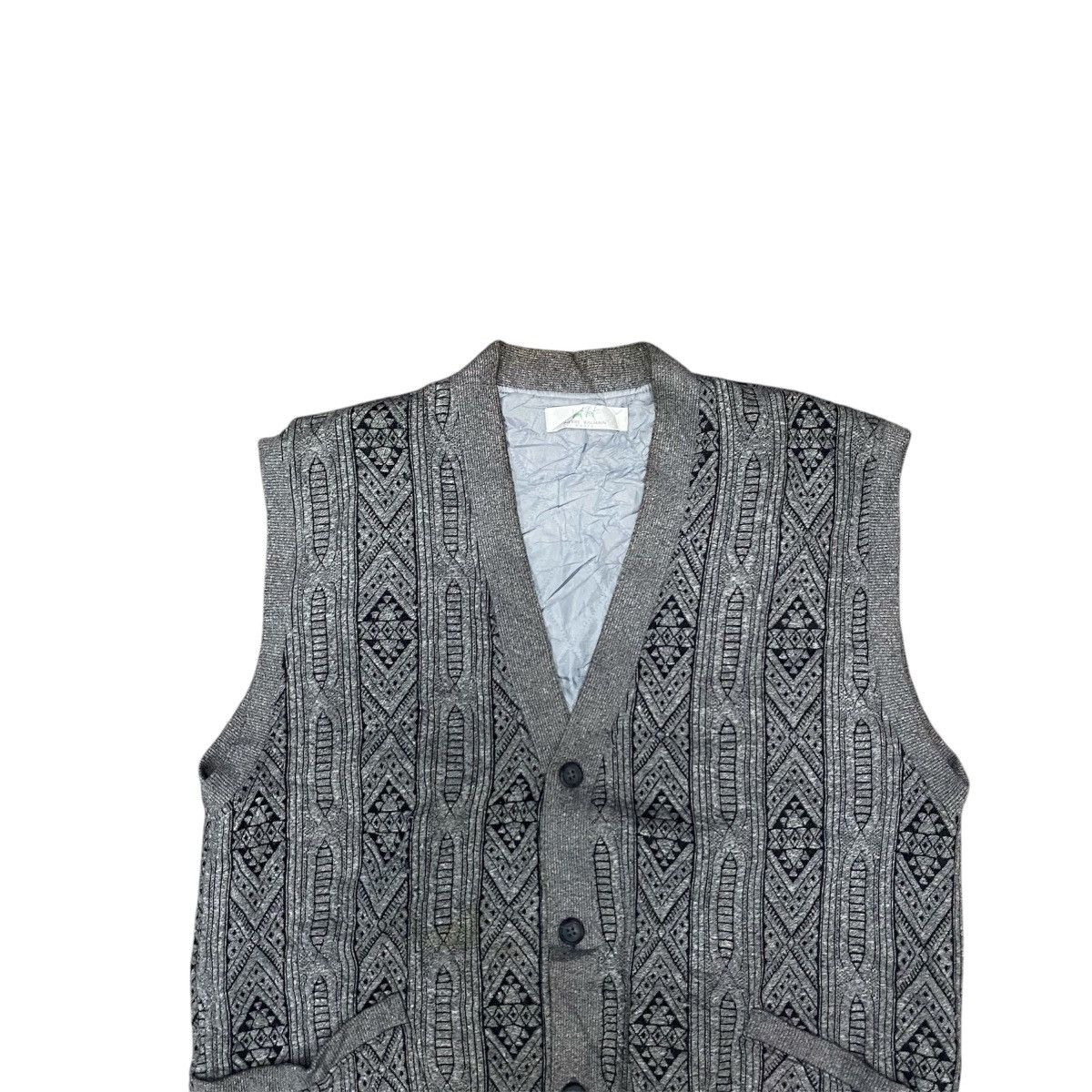 Pierre Balmain ‼️LAST DROP‼️Pierre Balmain Knit Vest Button Geometric Pattern Size US M / EU 48-50 / 2 - 4 Thumbnail