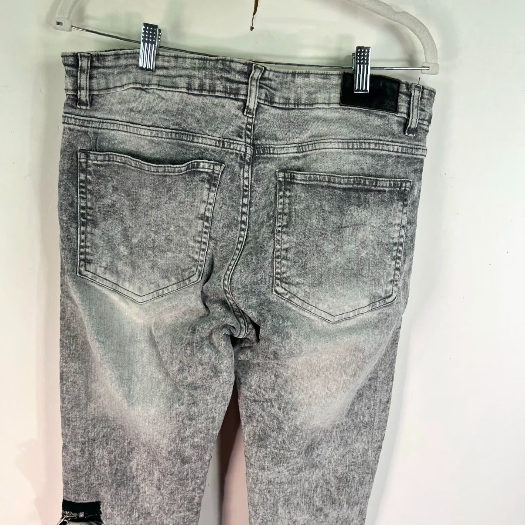 Denime VINTAGE Focus Jeans Cargo Denim Mens Size 32 Gray Acid Wash Skinny 32X34 City Style Mens Size US 32 / EU 48 - 7 Thumbnail