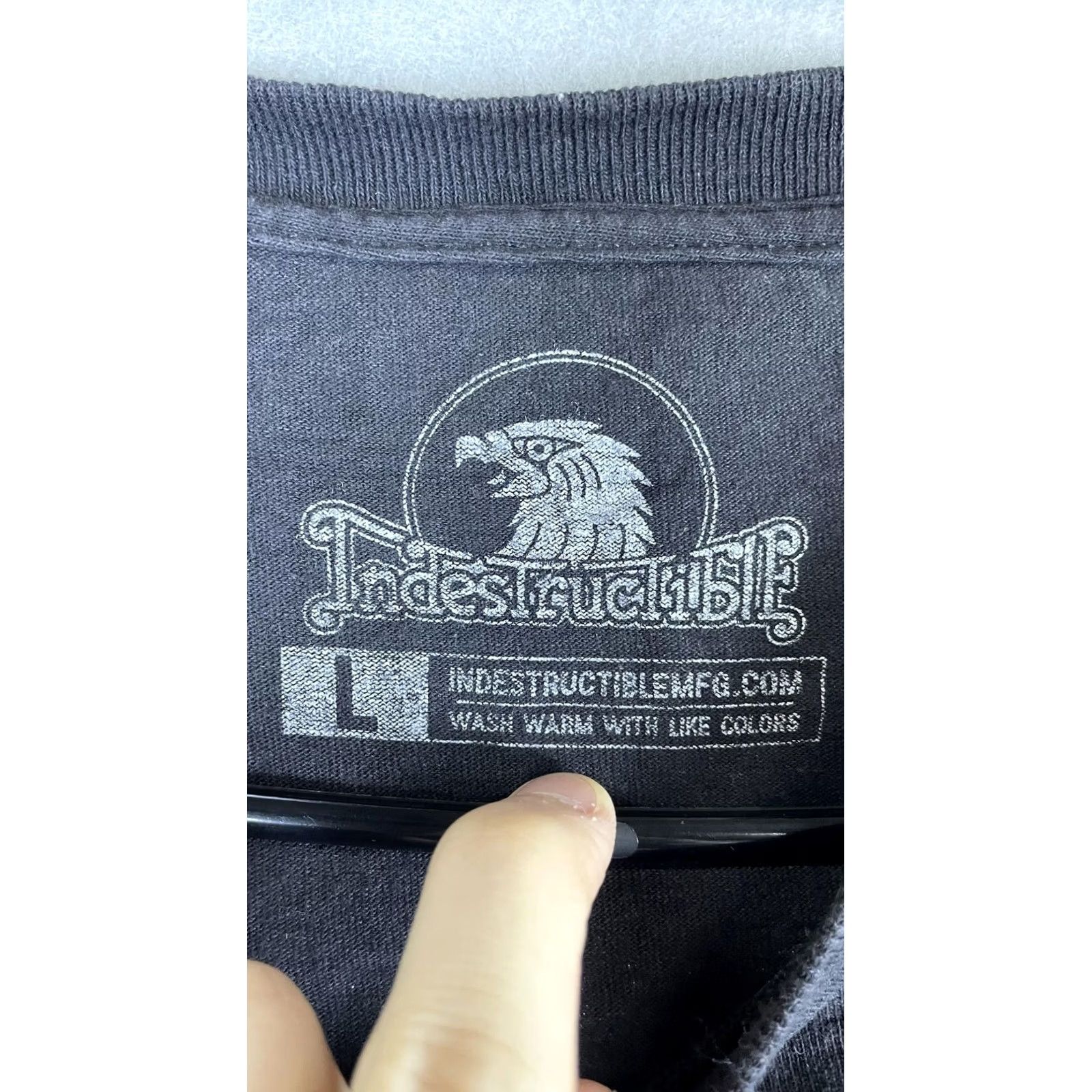 Vintage Indestructible Shirt Mens Large Black Devil Back Graphic Tee Tagless Size US L / EU 52-54 / 3 - 4 Thumbnail
