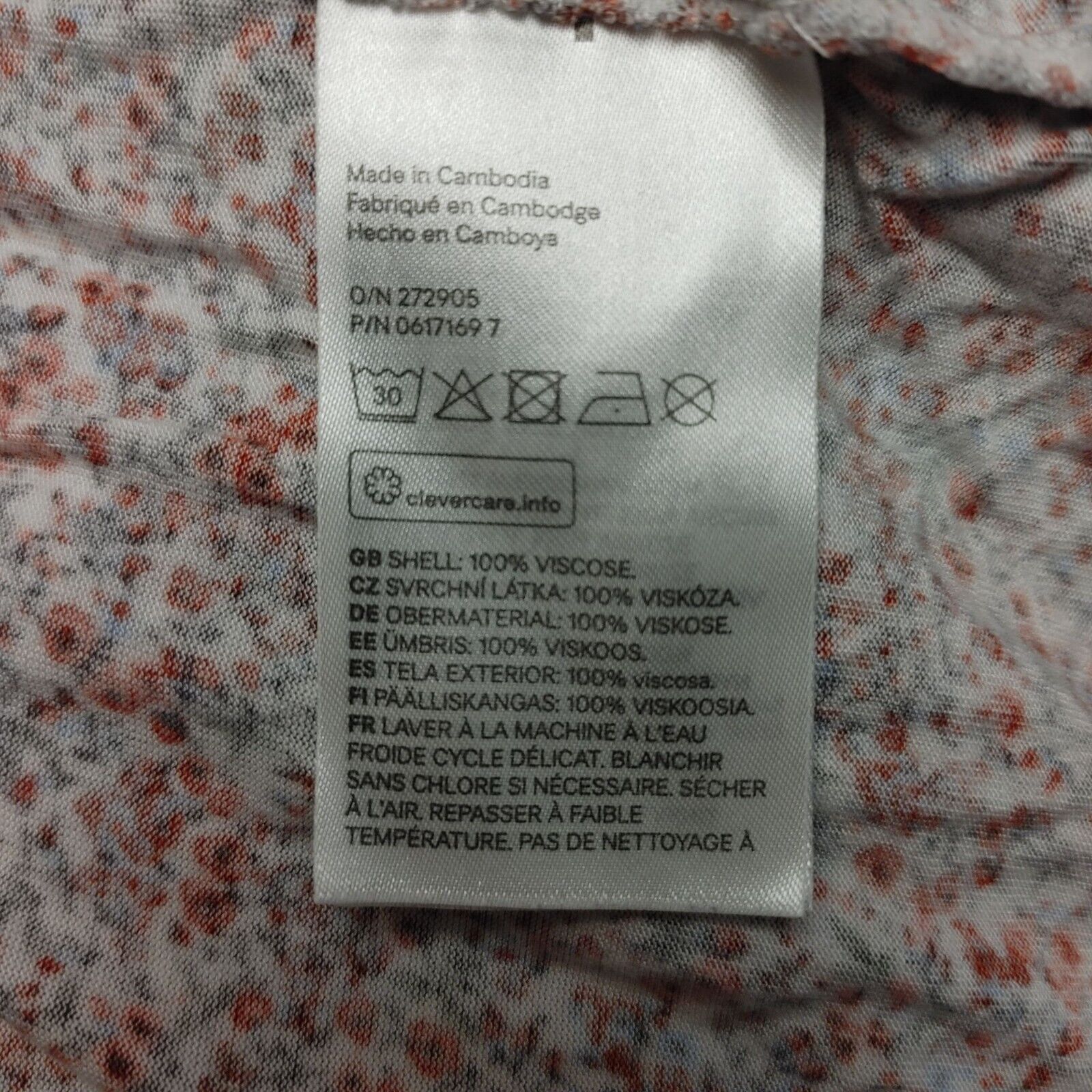 H&M H&M Women's Orange Floral Short Sleeve Top Small Size S / US 4 / IT 40 - 4 Thumbnail