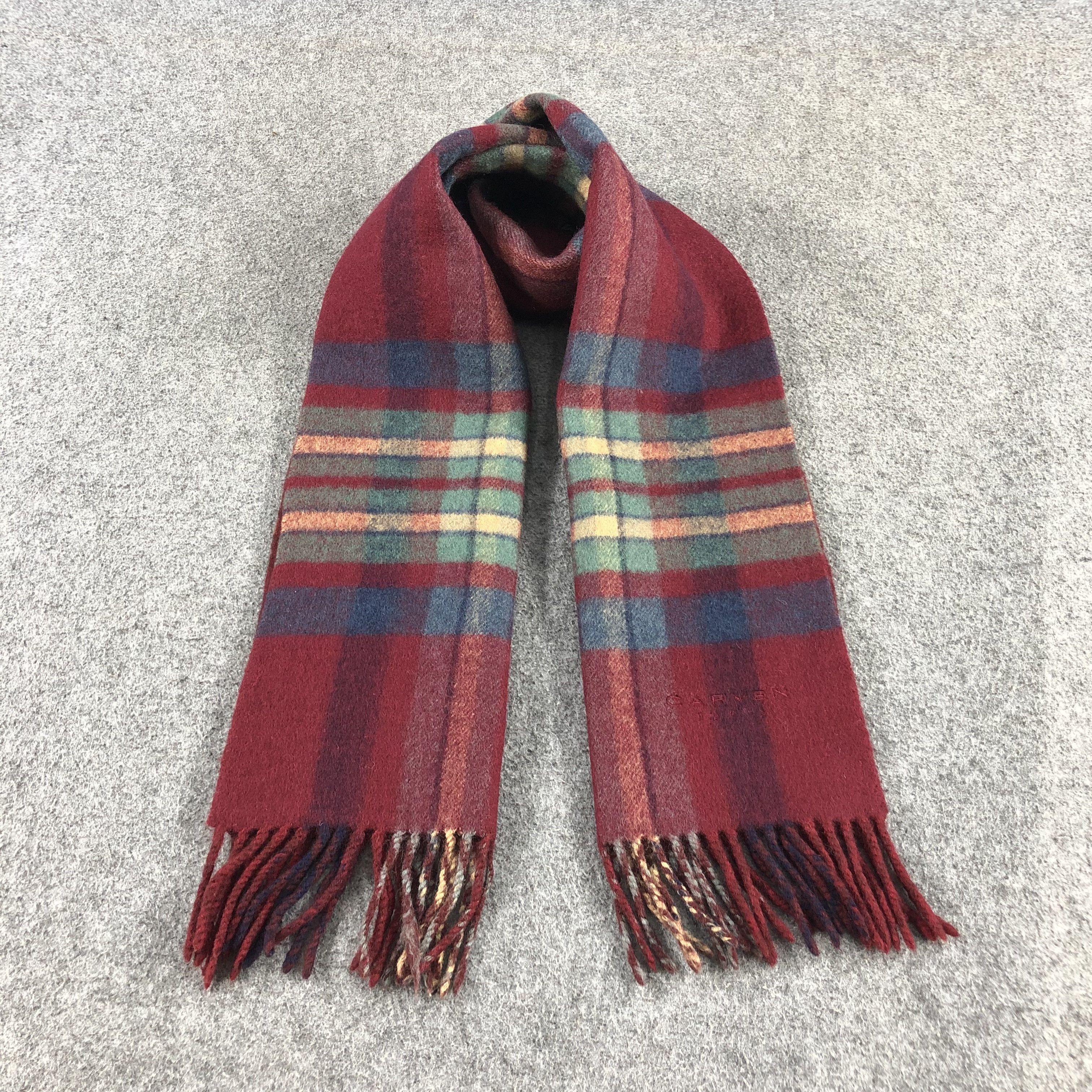 Carven Carven Tartan Wool Scarf Muffler V974 Size ONE SIZE - 1 Thumbnail