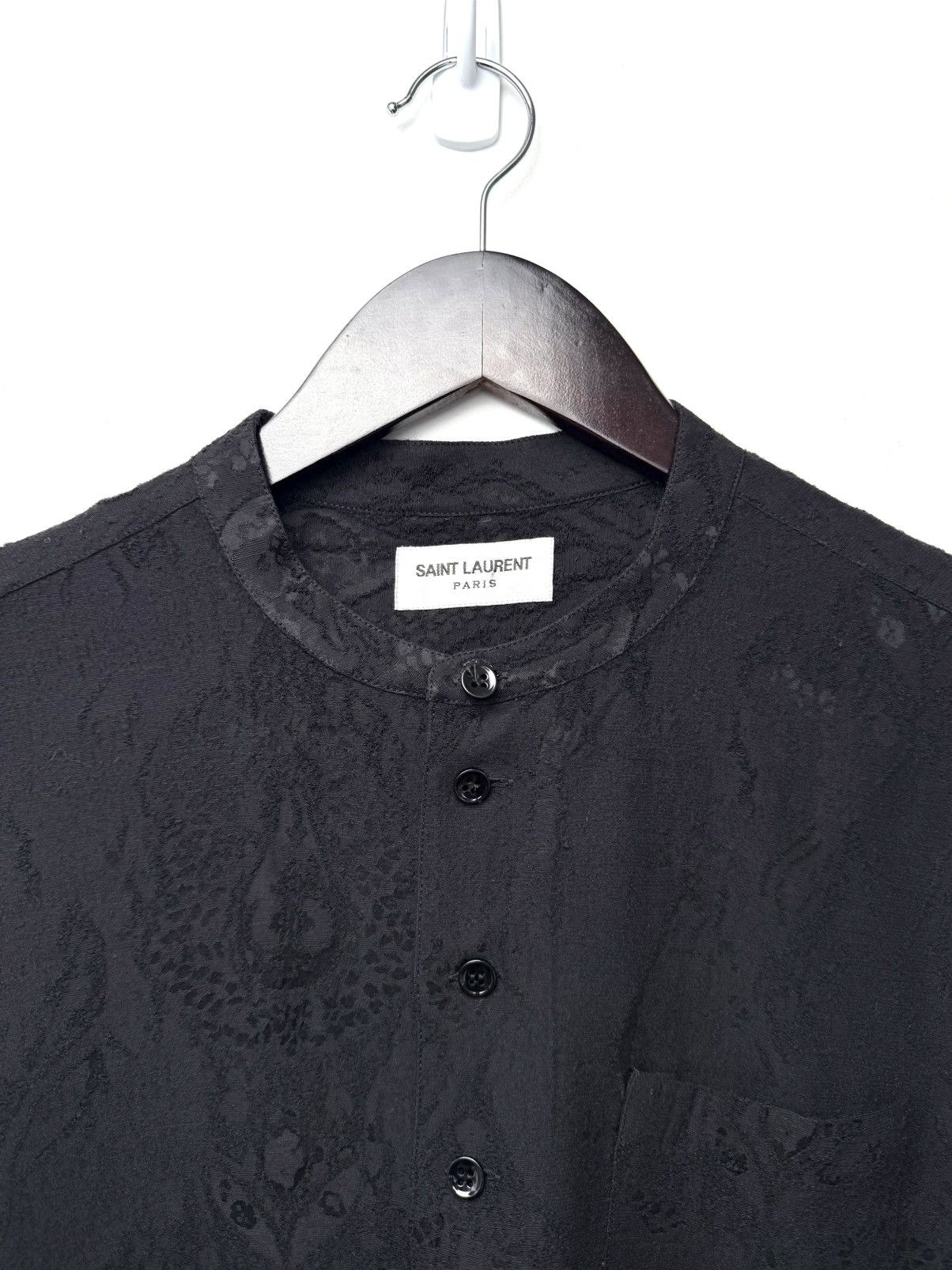 Saint Laurent Paris Saint Laurent Paris Floral Brocade Top IT 40 / US 15.75 Size US M / EU 48-50 / 2 - 3 Thumbnail