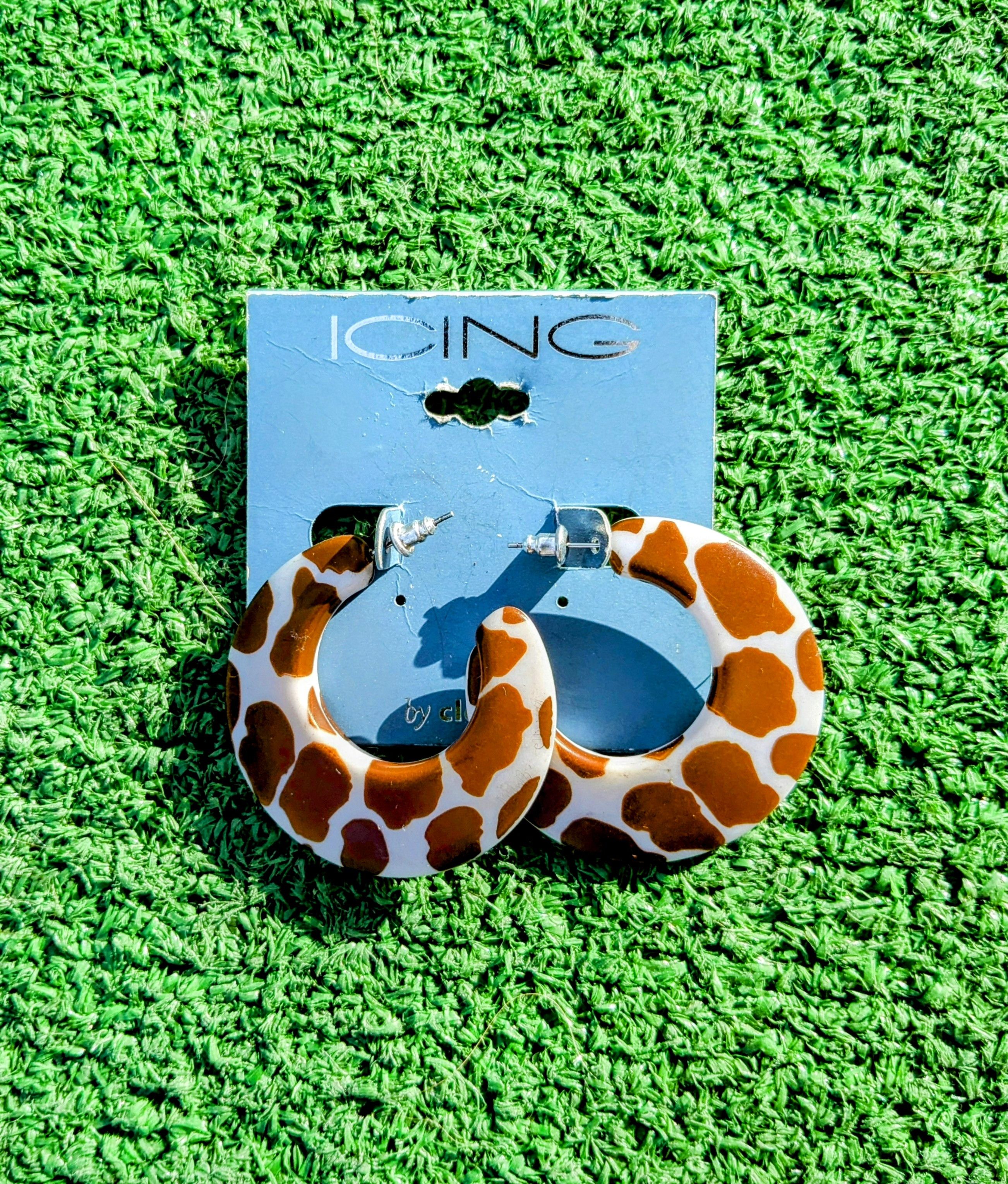 Designer Icing Chunky Cowboy Cow Hoop+Pearl Dangle Cluster Earrings Size ONE SIZE - 3 Thumbnail