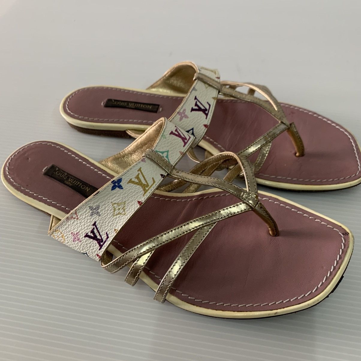 Louis Vuitton Louis Vuitton Multicolor Sandals Shoes Size US 6.5 / IT 36.5 - 5 Thumbnail