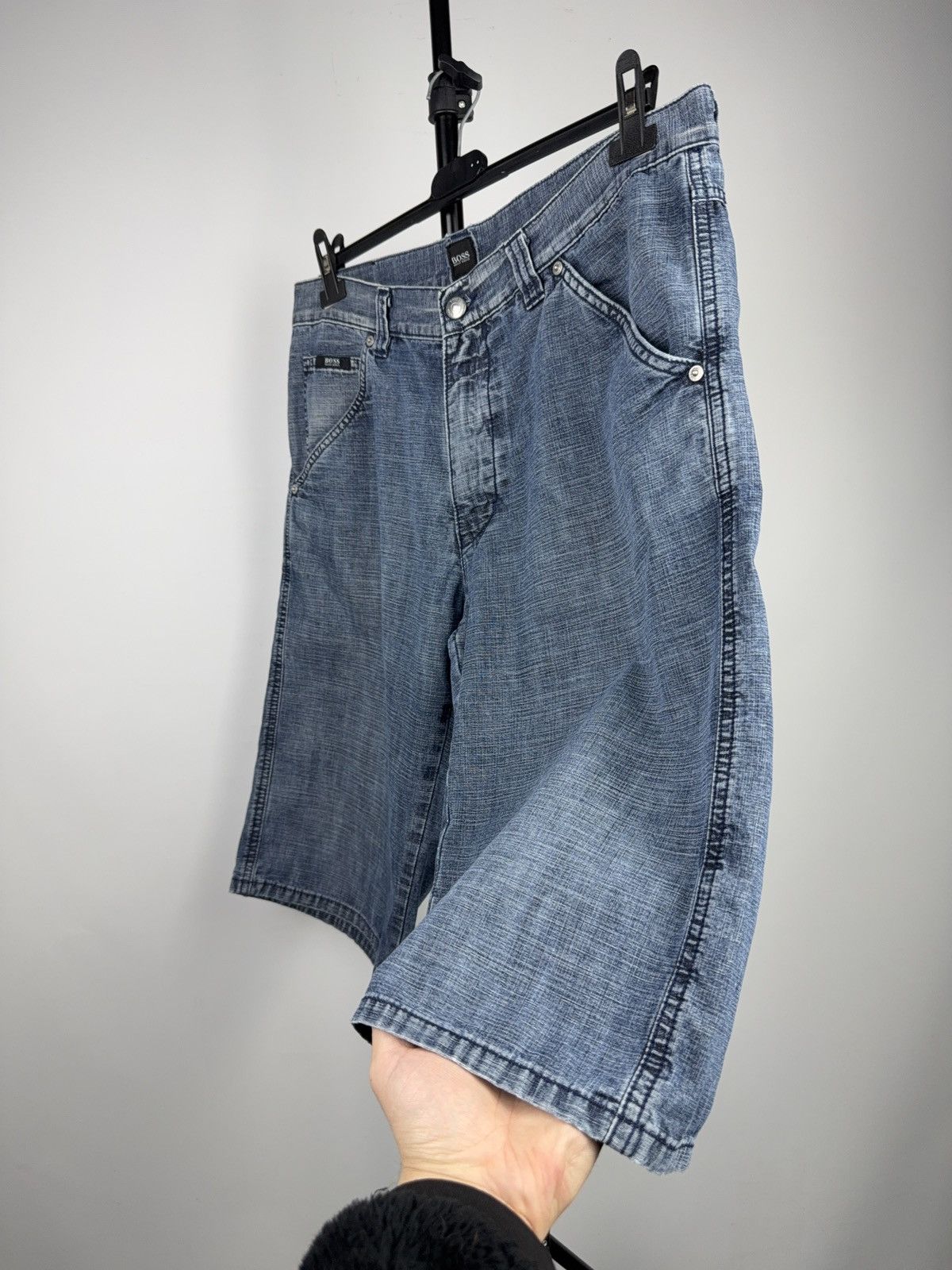 Hugo Boss Retro 90s Hugo Boss Vintage Y2K Durango Denim Shorts Size US 35 - 3 Thumbnail
