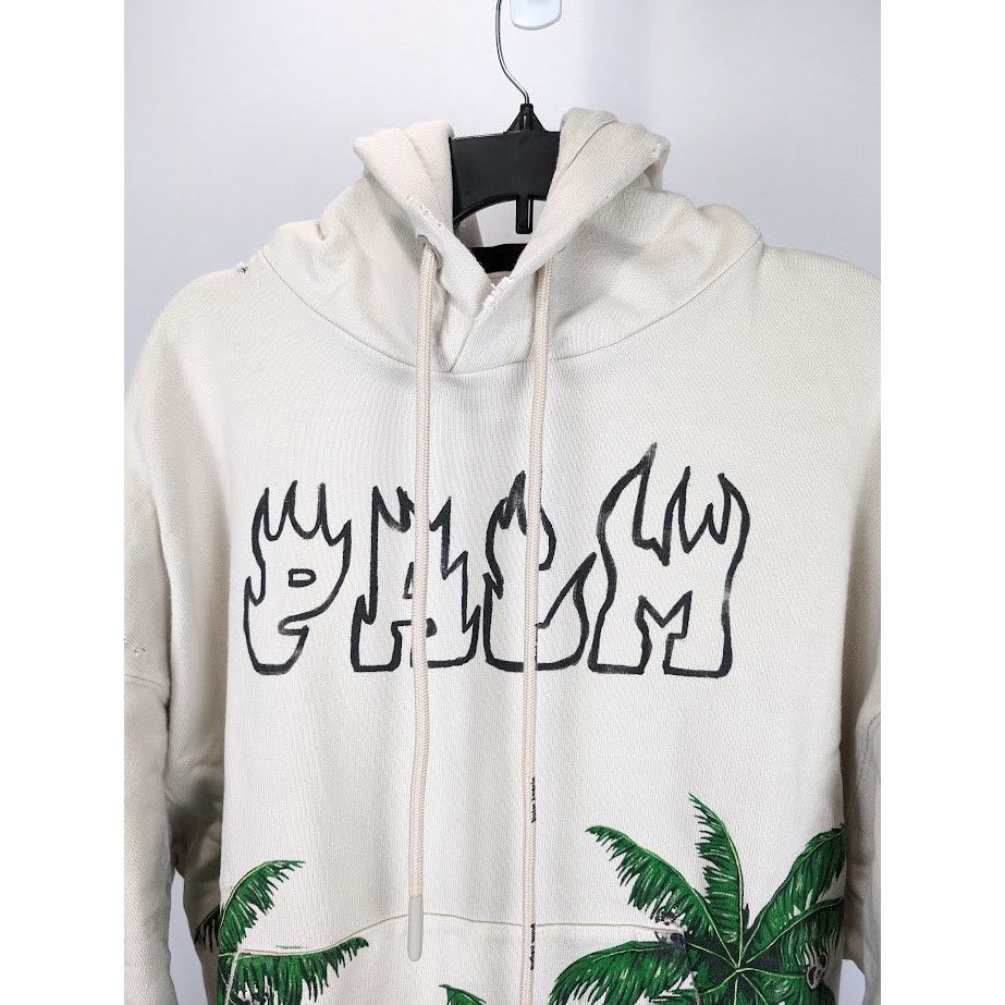 Palm Angels o1rshd1 Palm & Skull Vint Hoody in White Green Size US M / EU 48-50 / 2 - 5 Thumbnail
