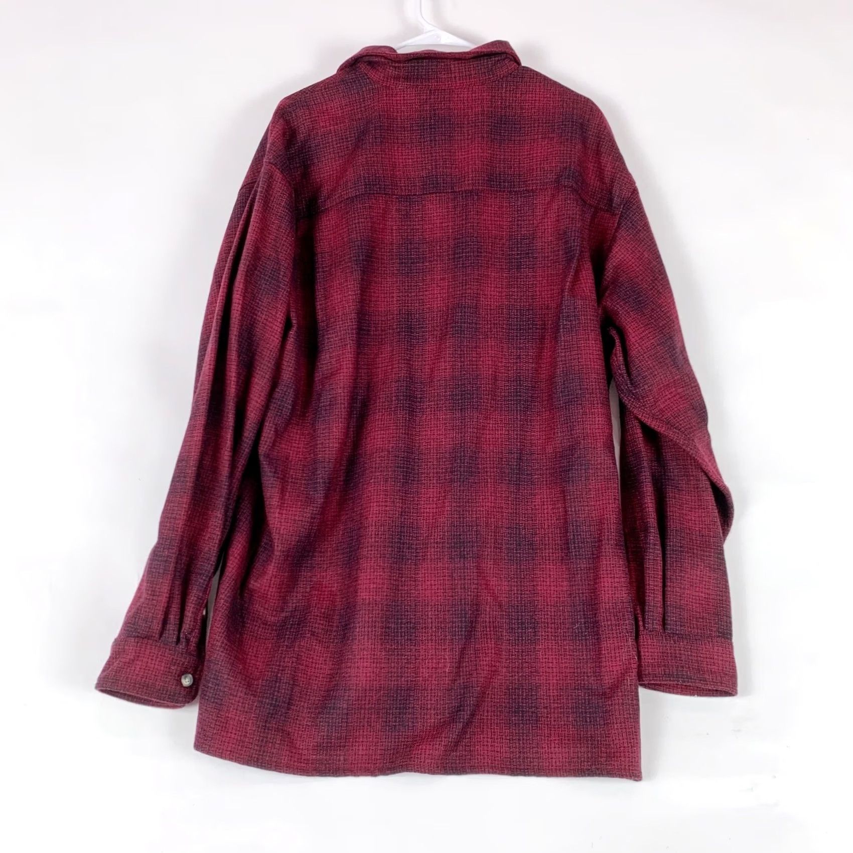 Eddie Bauer VINTAGE Eddie Bauer Shirt Plaid Wool Blend Long Sleeve Mens XL Red Buttons Up Button-Down Collared Flannel Size US XL / EU 56 / 4 - 4 Thumbnail